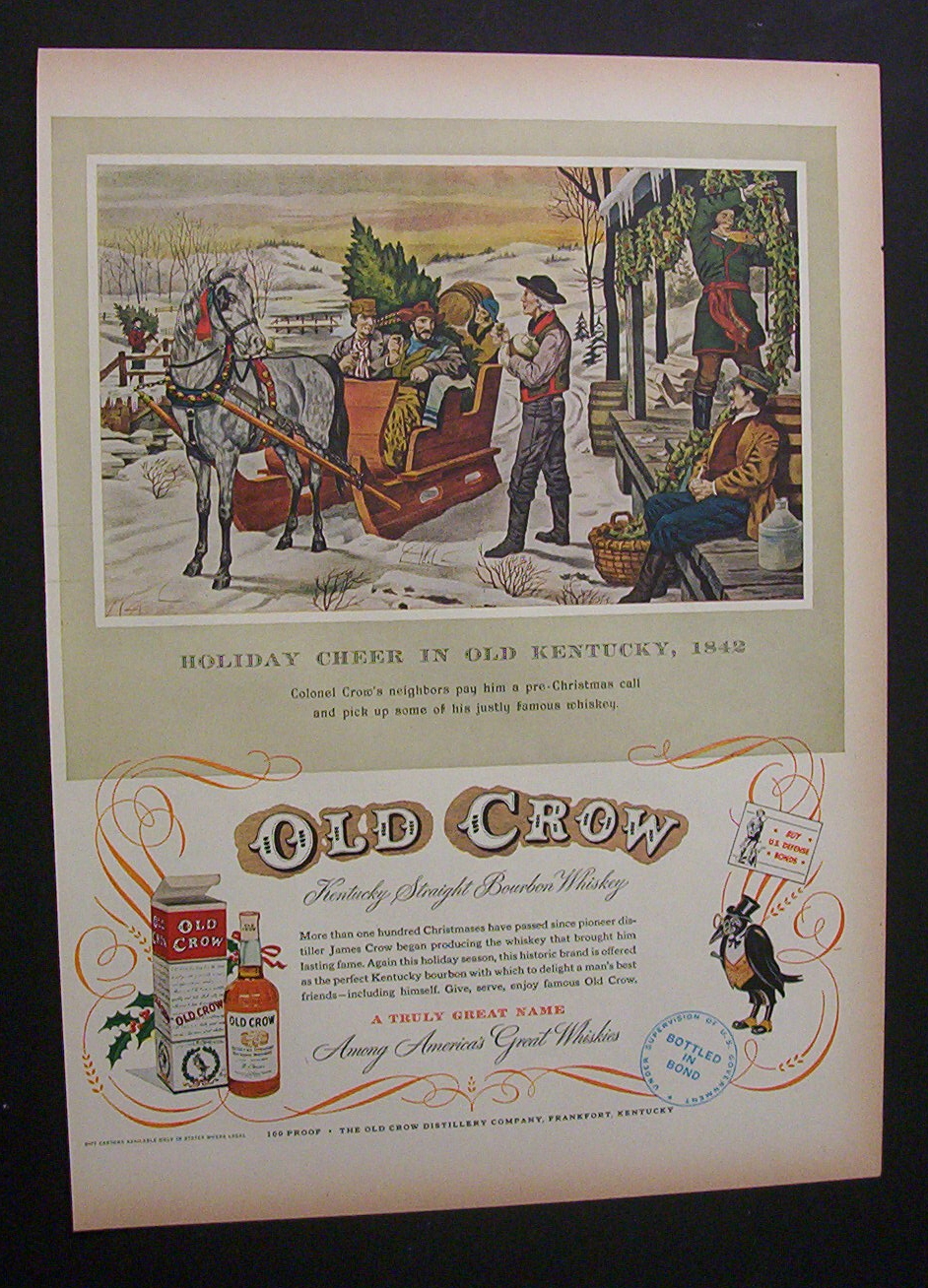 1952 Old Crow Whiskey with Holiday Cheer In Kentucky