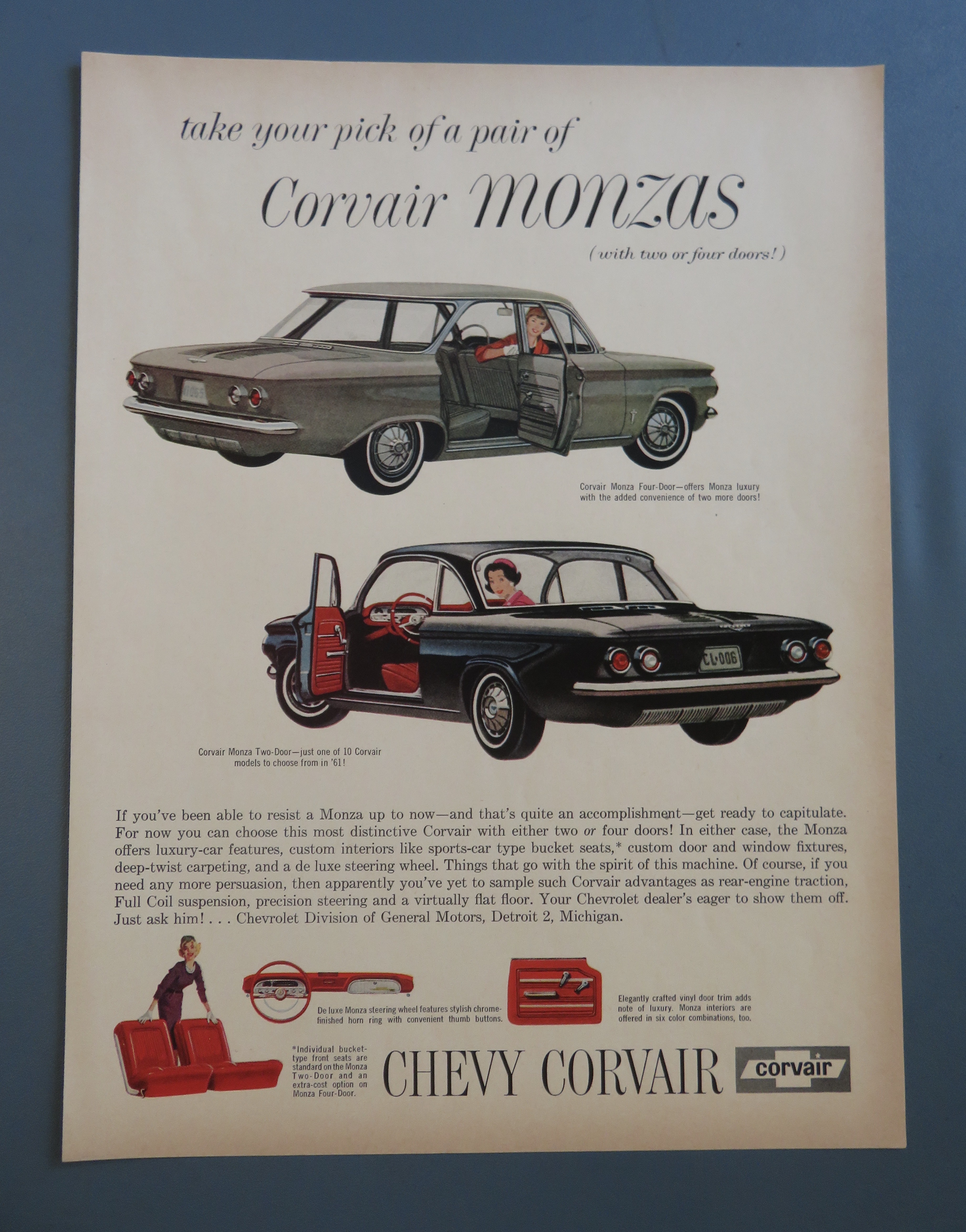 1961 Chevrolet Corvair with Corvair Monzas