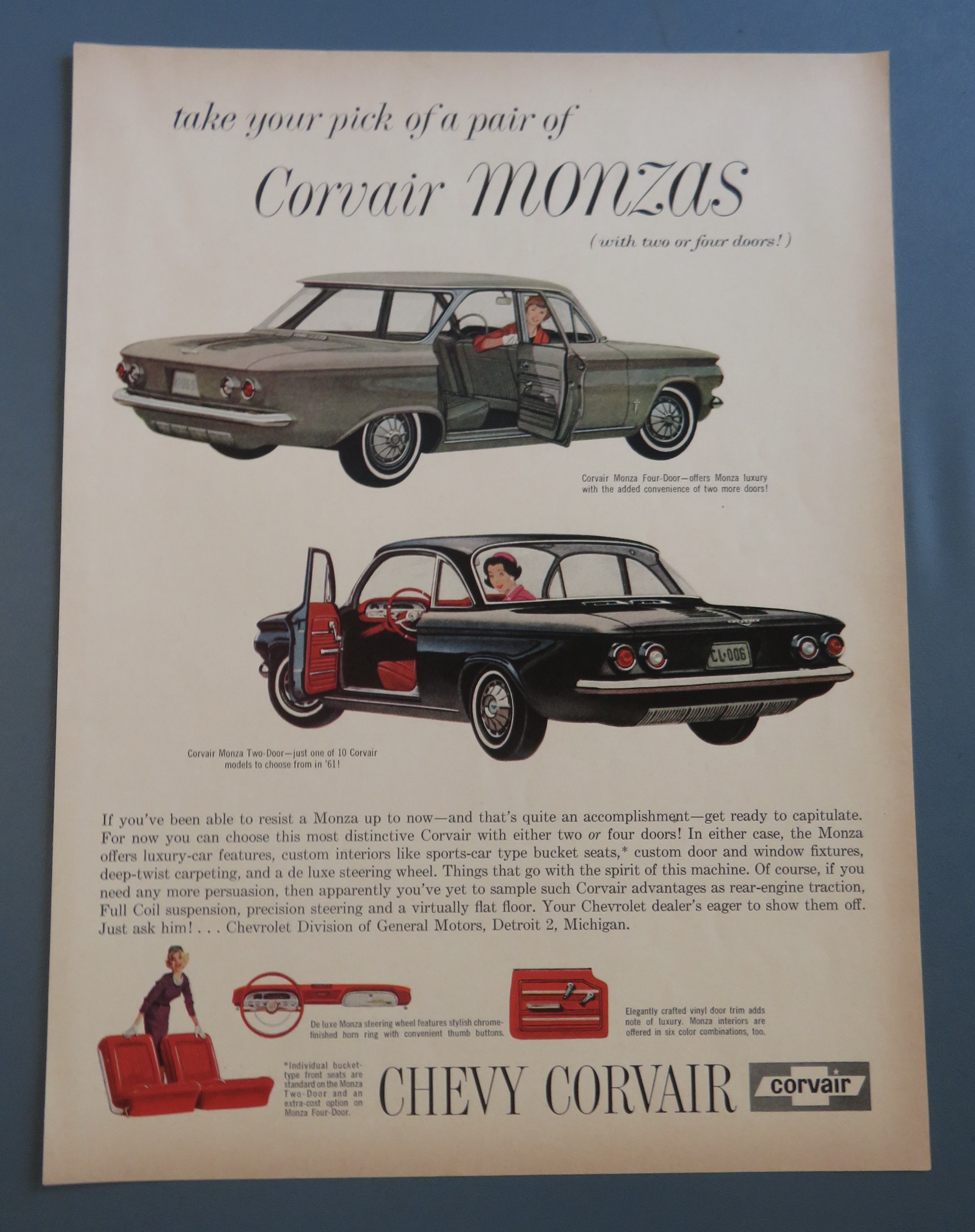 1961 Chevrolet Corvair with Corvair Monzas