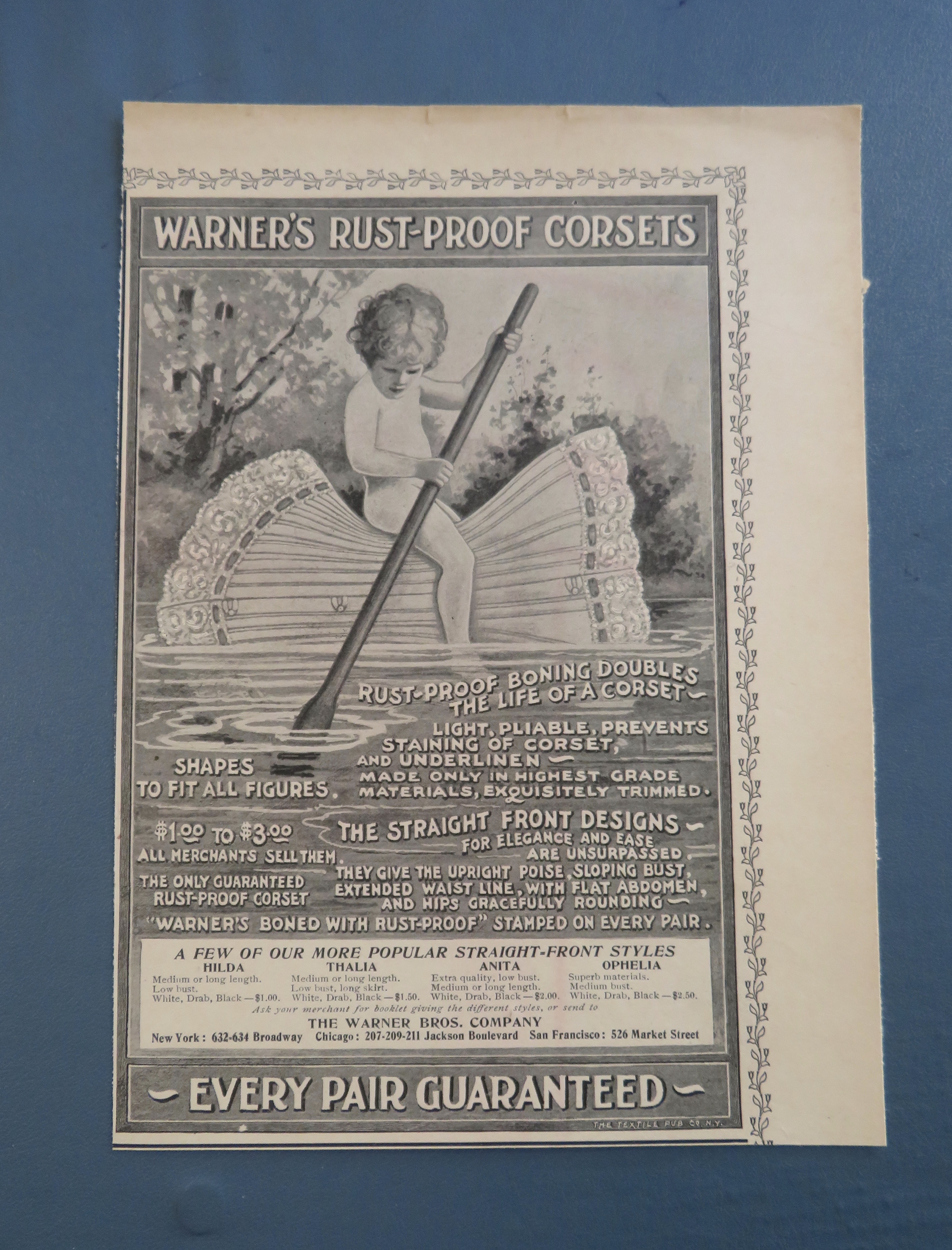 1904 Warner's Rust Proof Corsets with Child Sailing