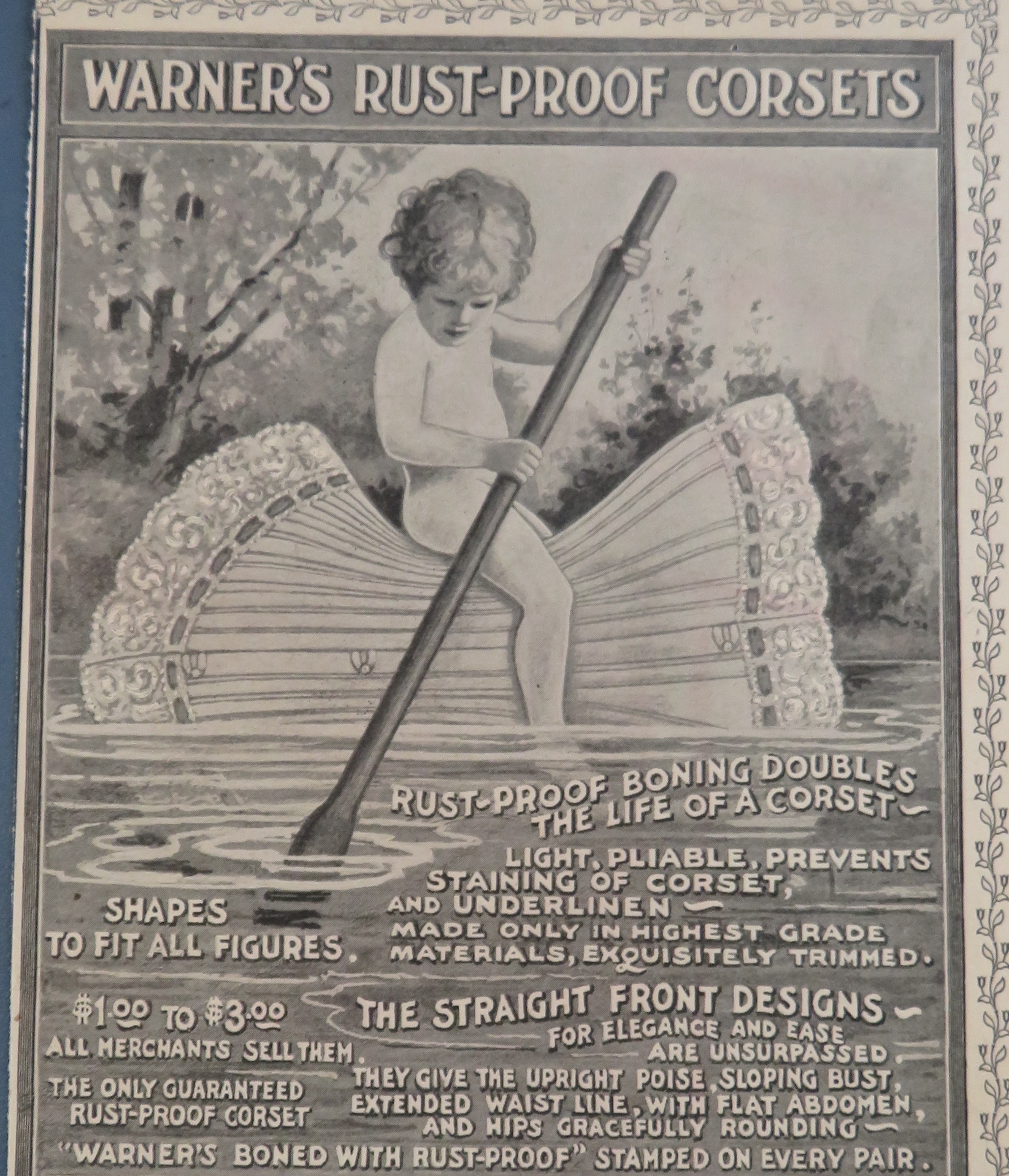 1904 Warner's Rust Proof Corsets with Child Sailing