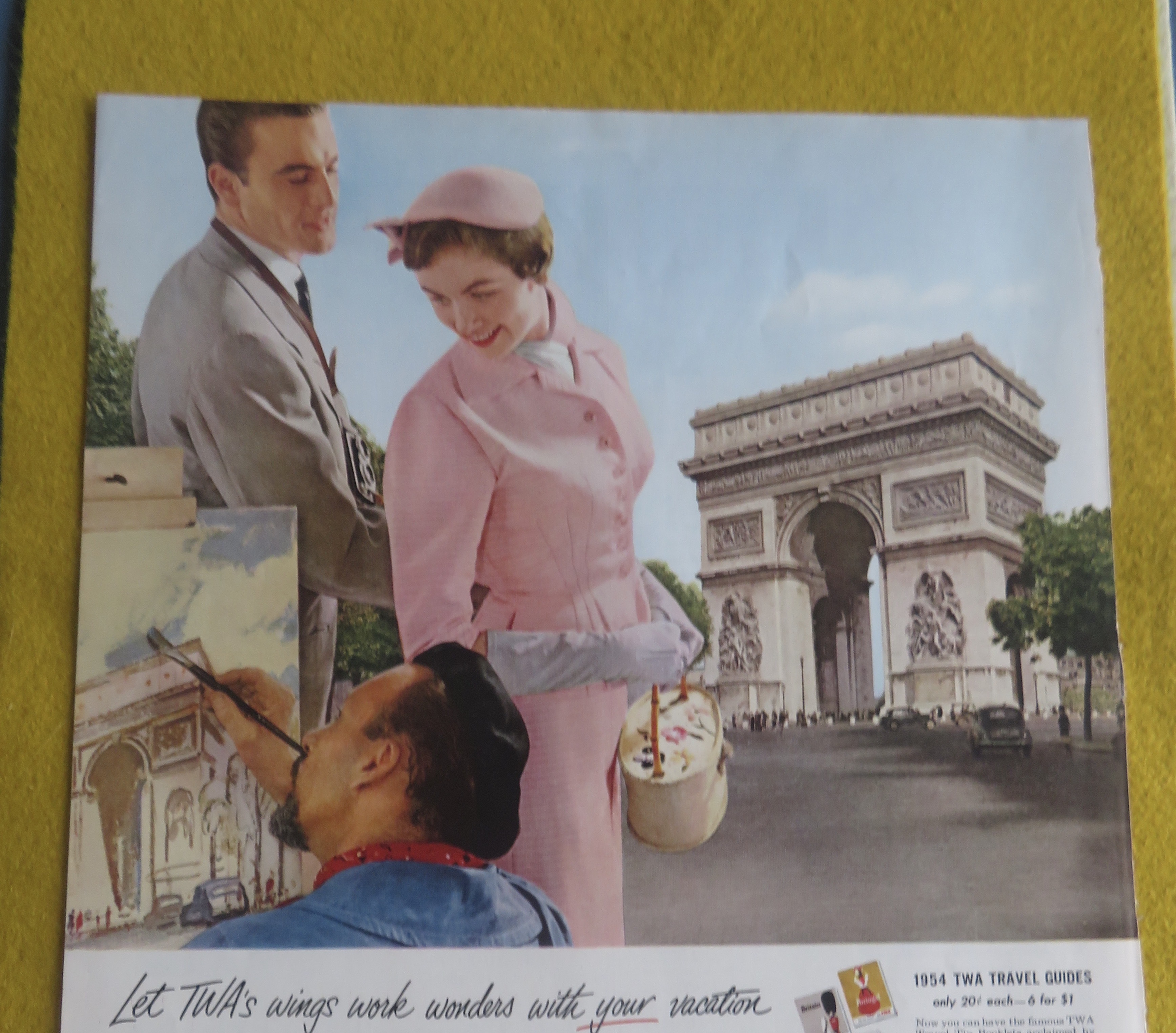 1954 Trans World Airline (TWA) with Couple in Paris