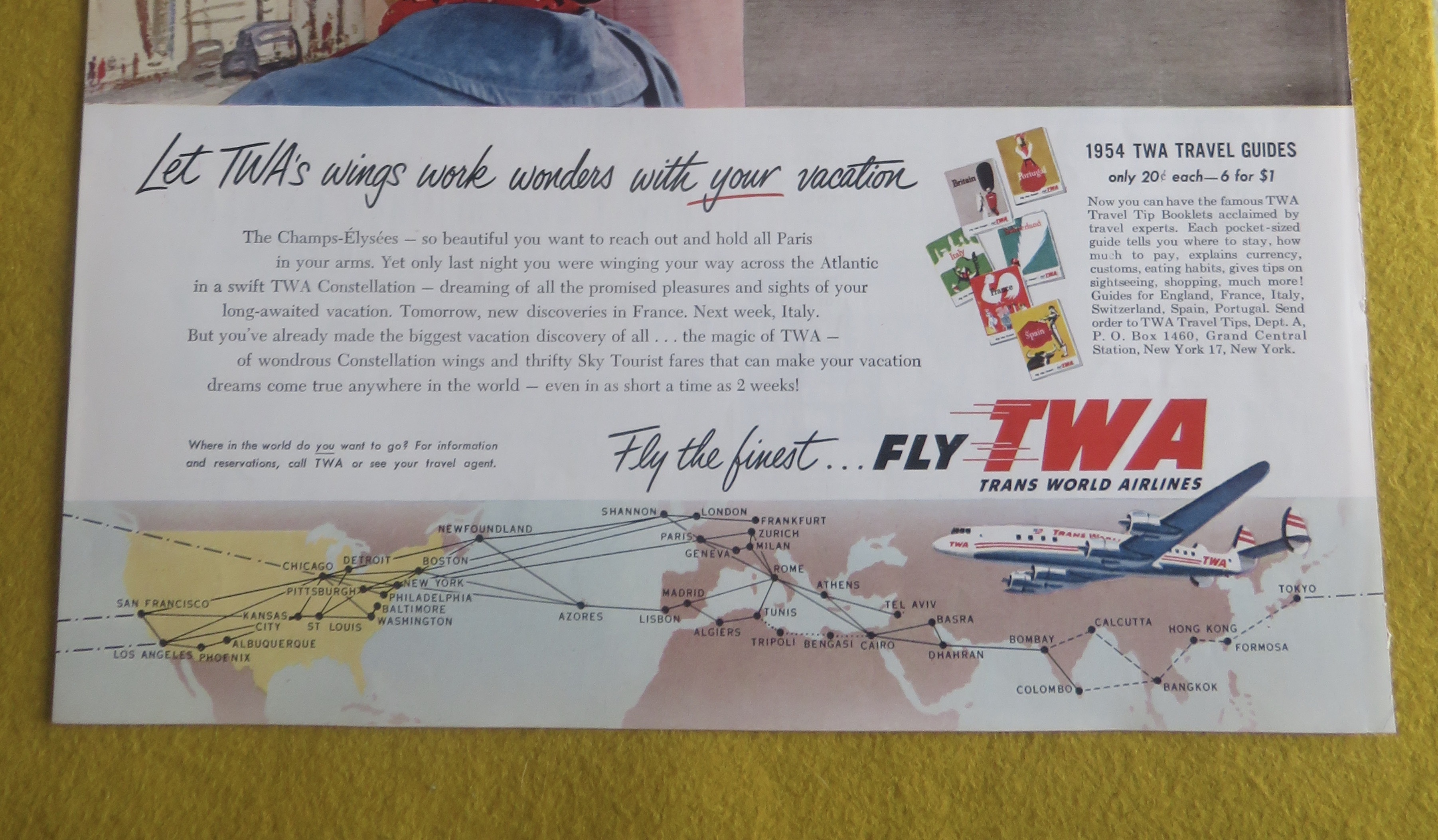 1954 Trans World Airline (TWA) with Couple in Paris