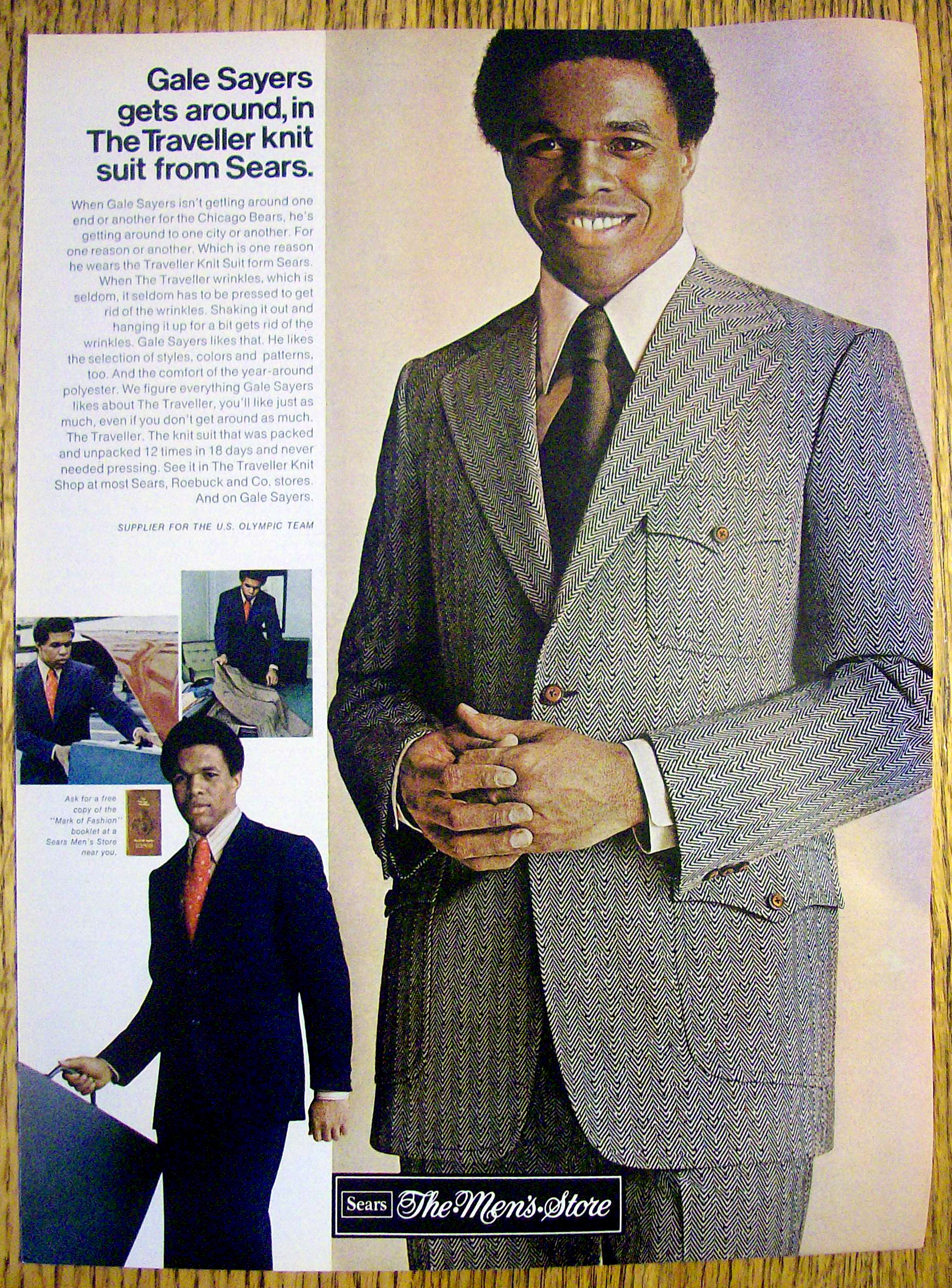 1971 Sears Suit with Football's Gale Sayers