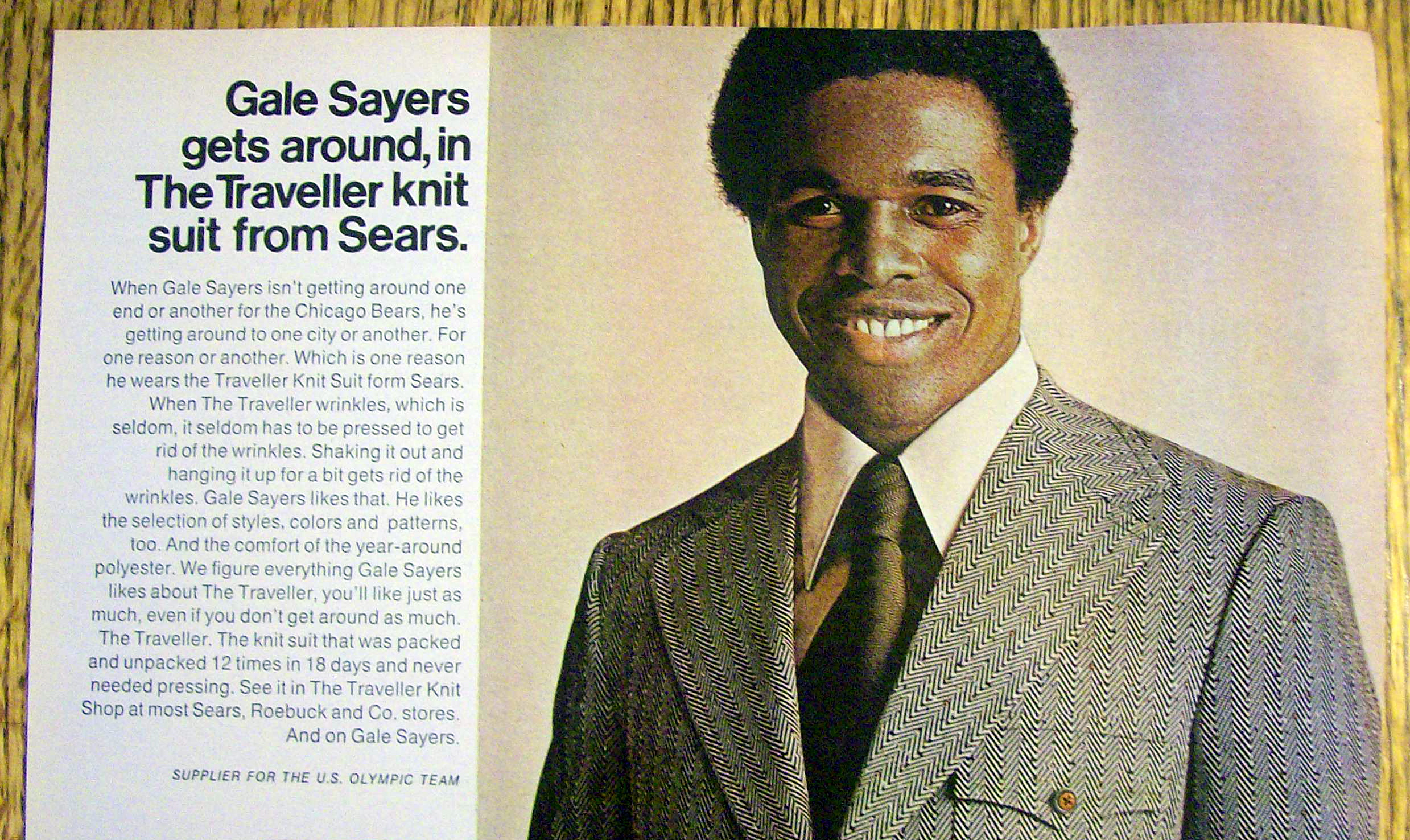 1971 Sears Suit with Football's Gale Sayers