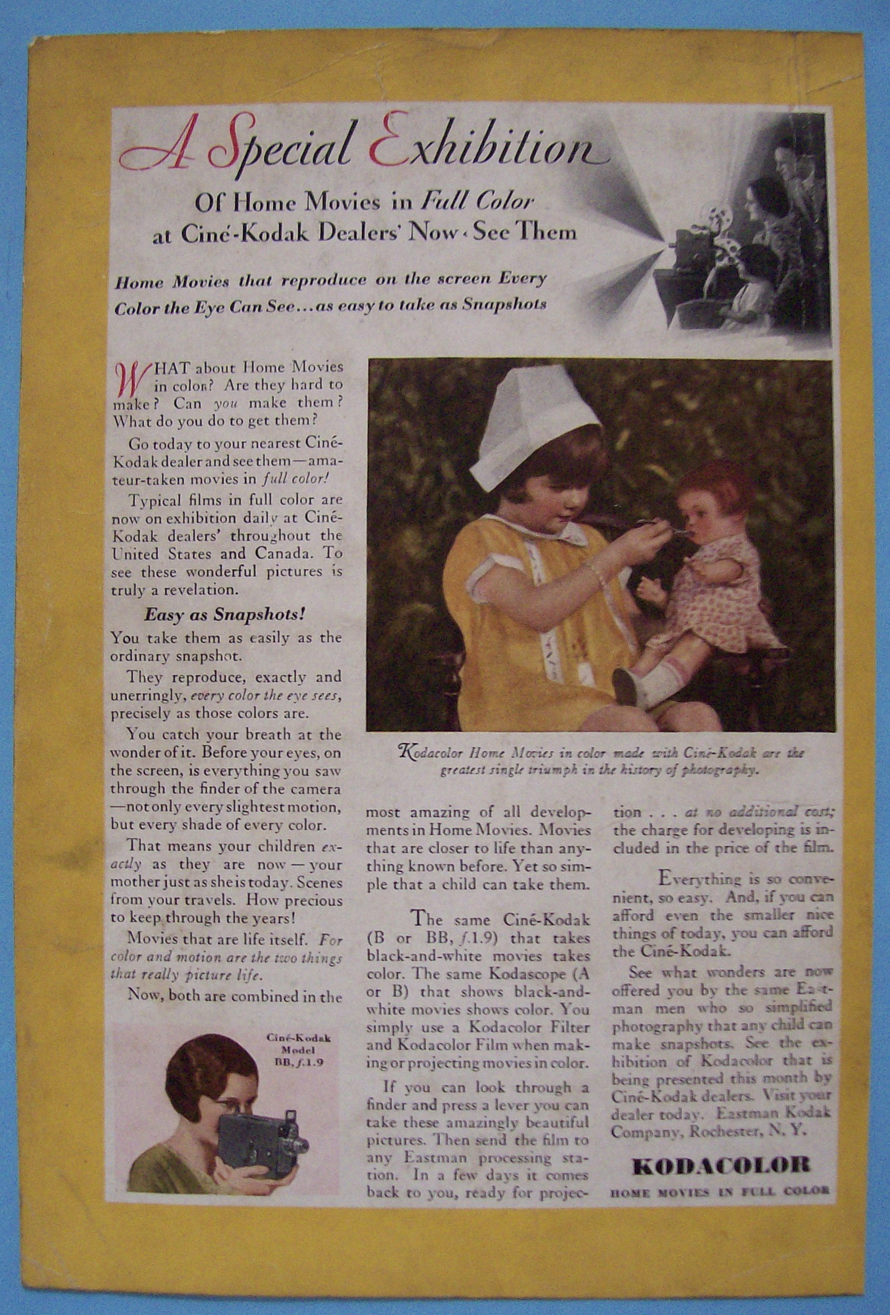 Vintage Ad: 1930 Kodacolor