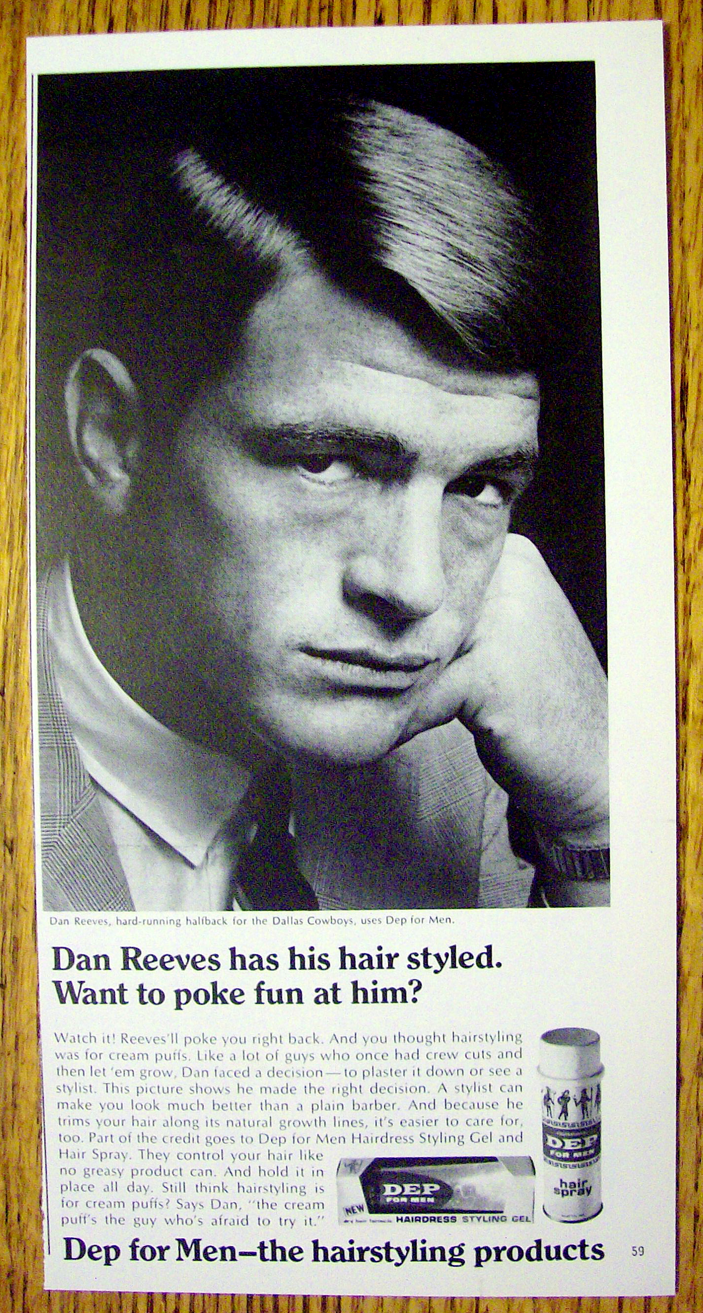 1968 Dep for Men with Dallas Cowboys' Dan Reeves