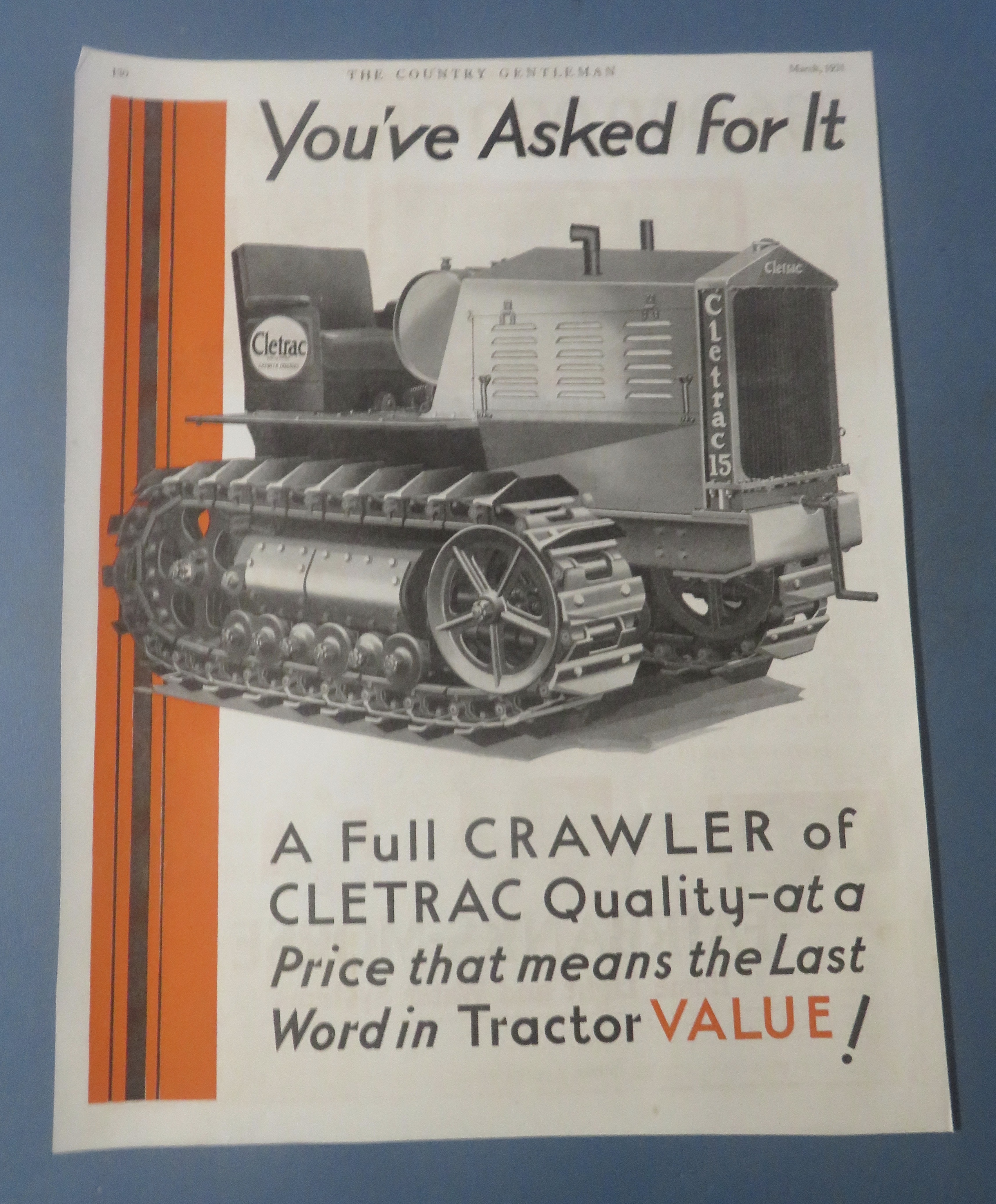 1931 Cletrac Tractor with the Cletrac Crawler Tractor