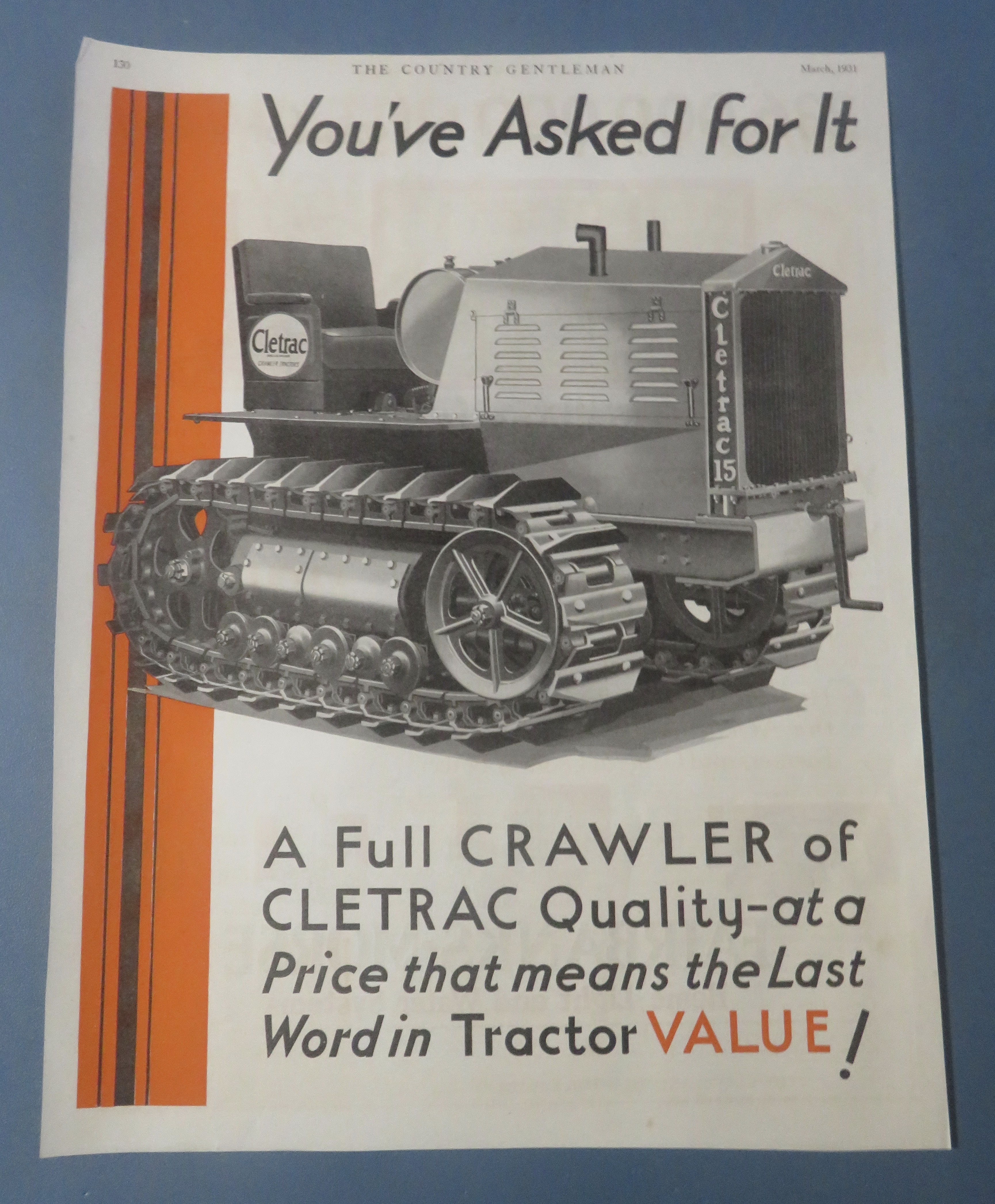 1931 Cletrac Tractor with the Cletrac Crawler Tractor