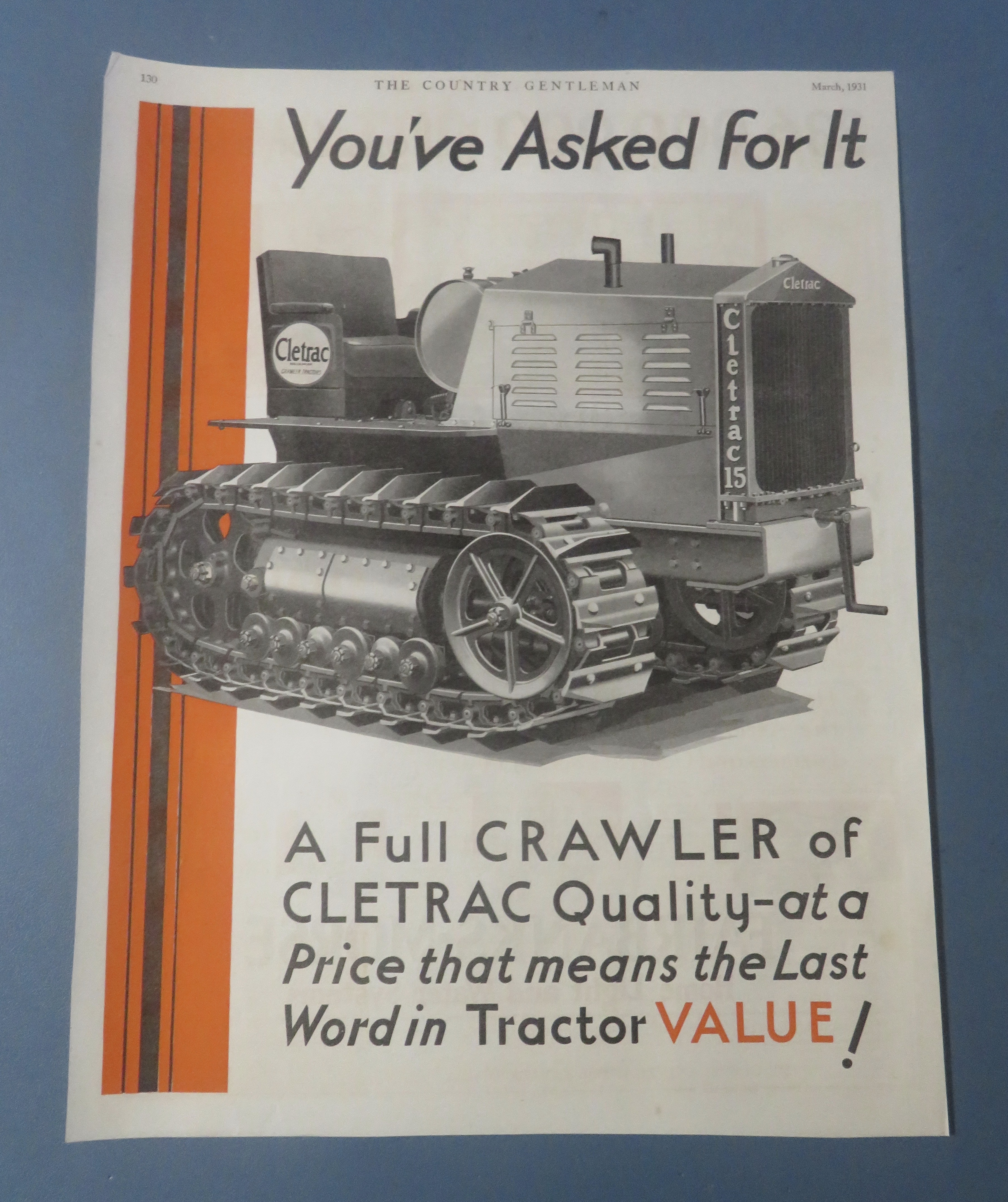 1931 Cletrac Tractor with the Cletrac Crawler Tractor