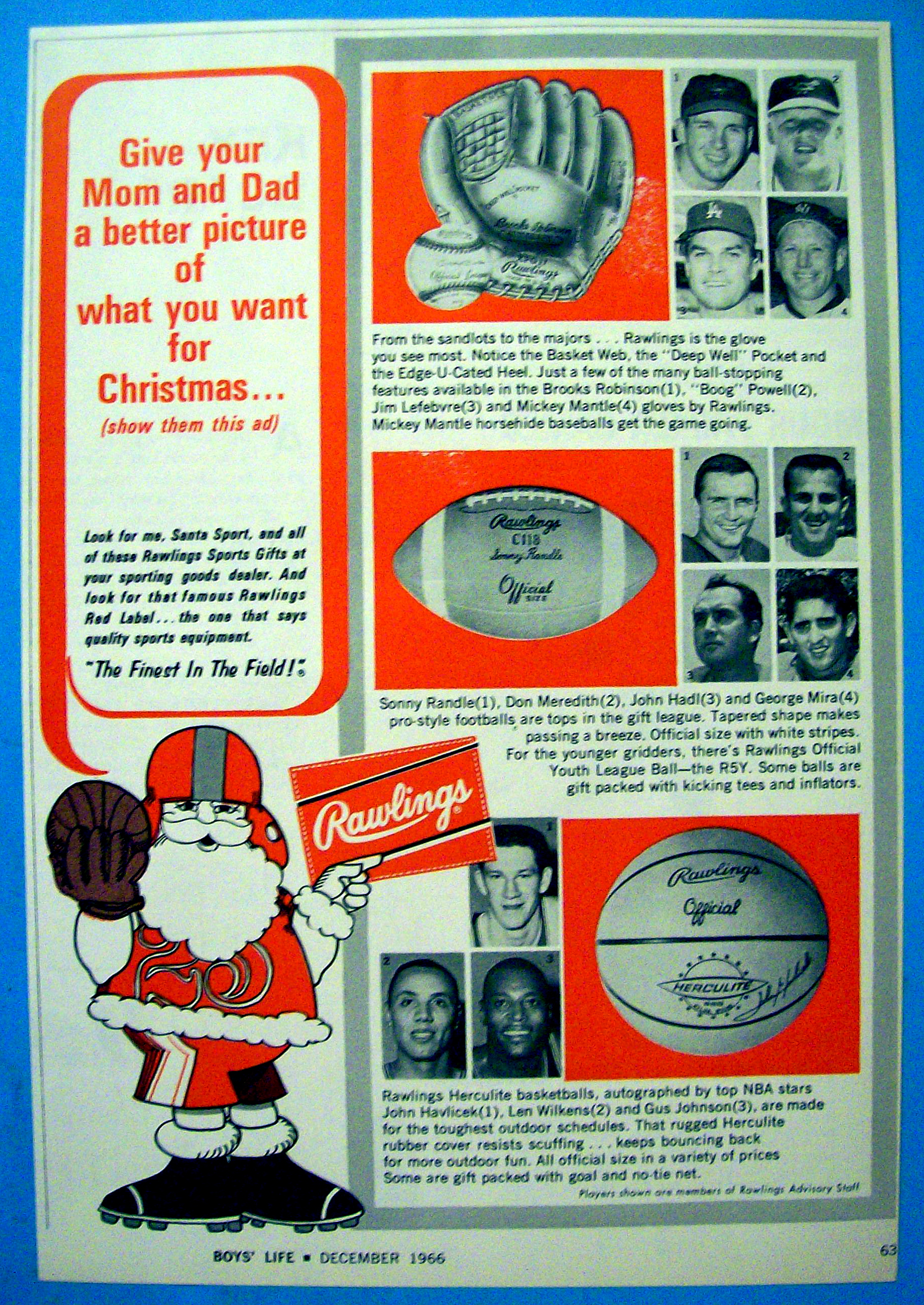 Vintage Ad: 1966 Rawlings with Mantle, Mira & More
