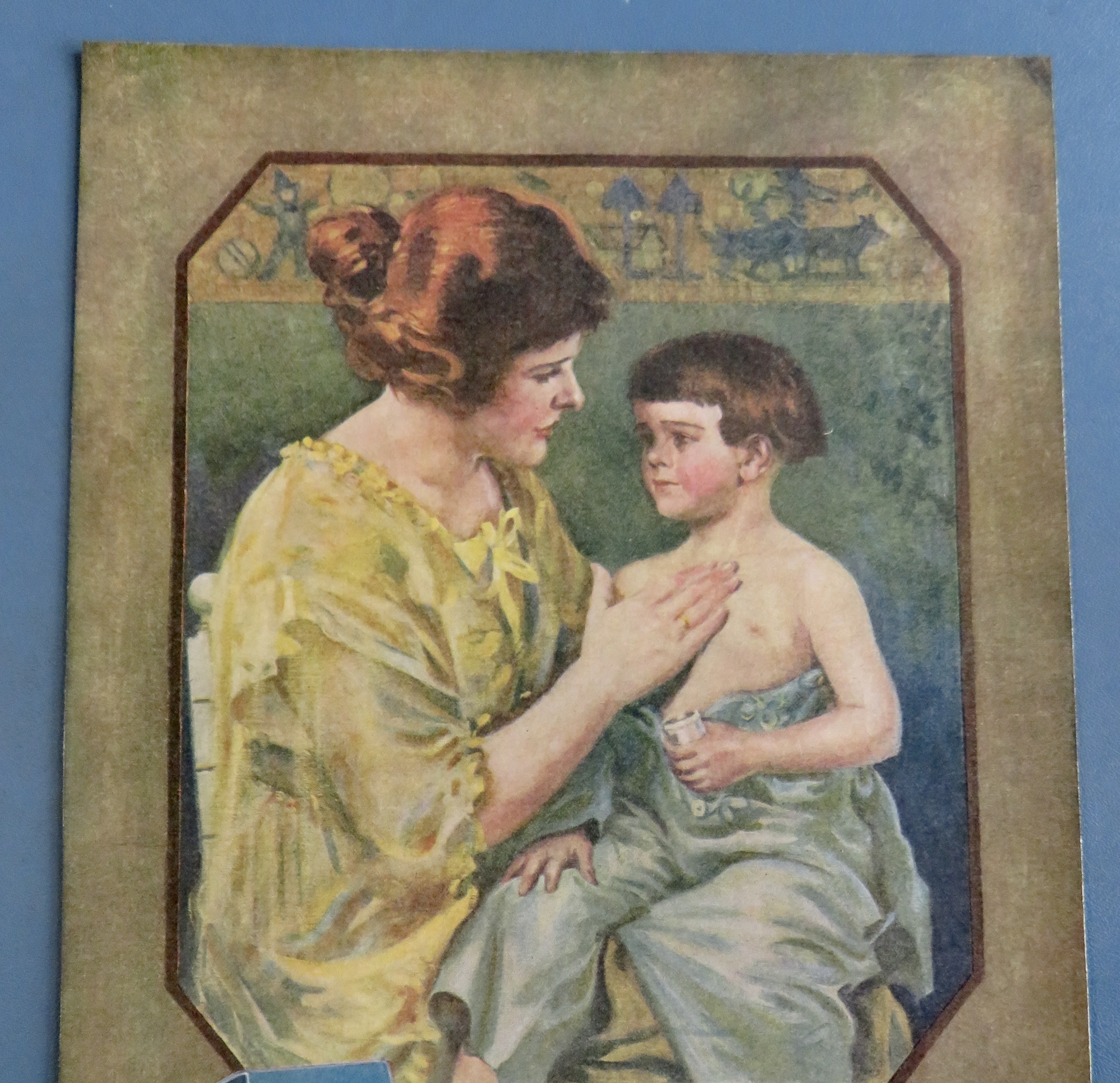 1920 Musterole with Woman Rubbing Down Child's Chest
