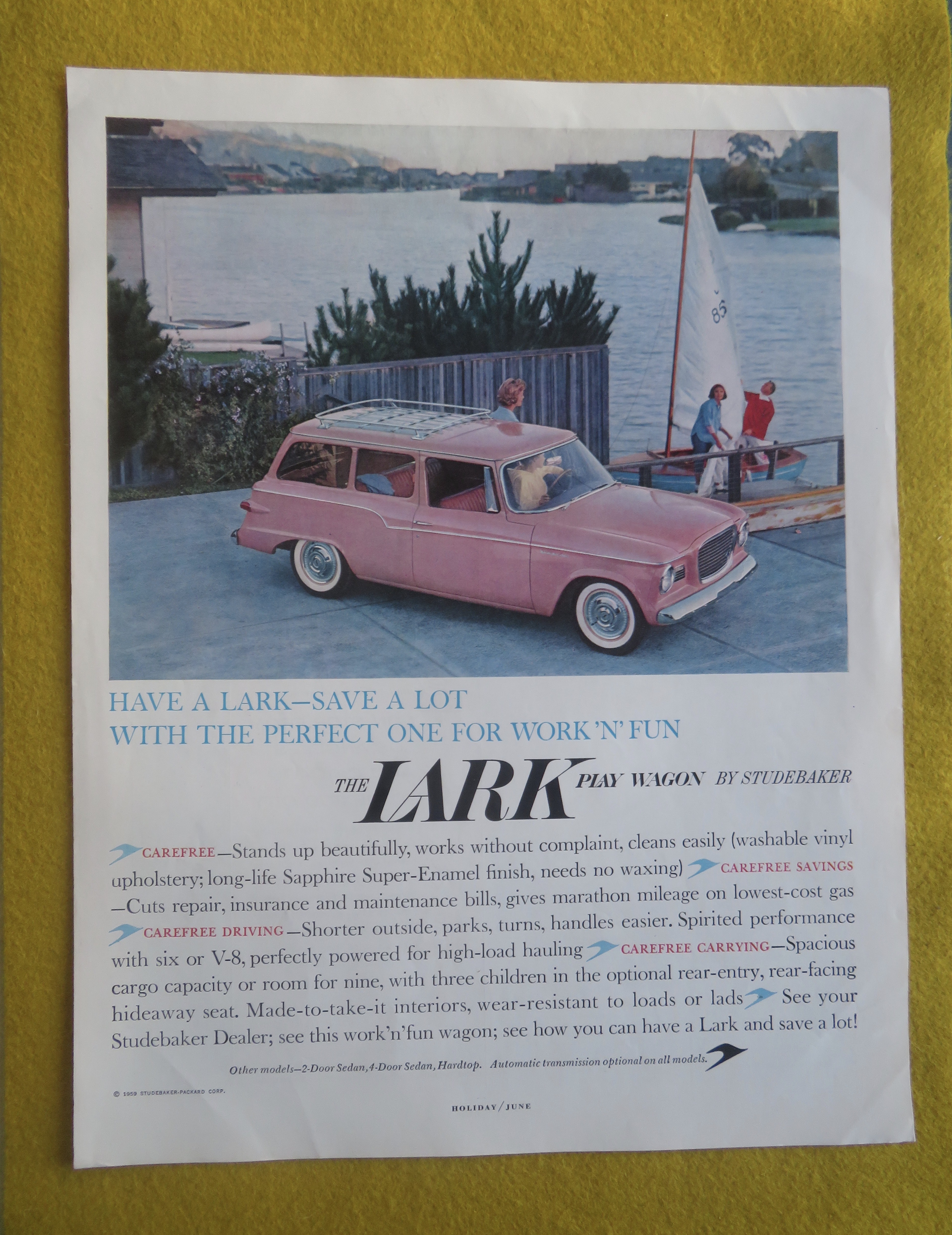 1959 Studebaker Lark with the Lark Play Wagon
