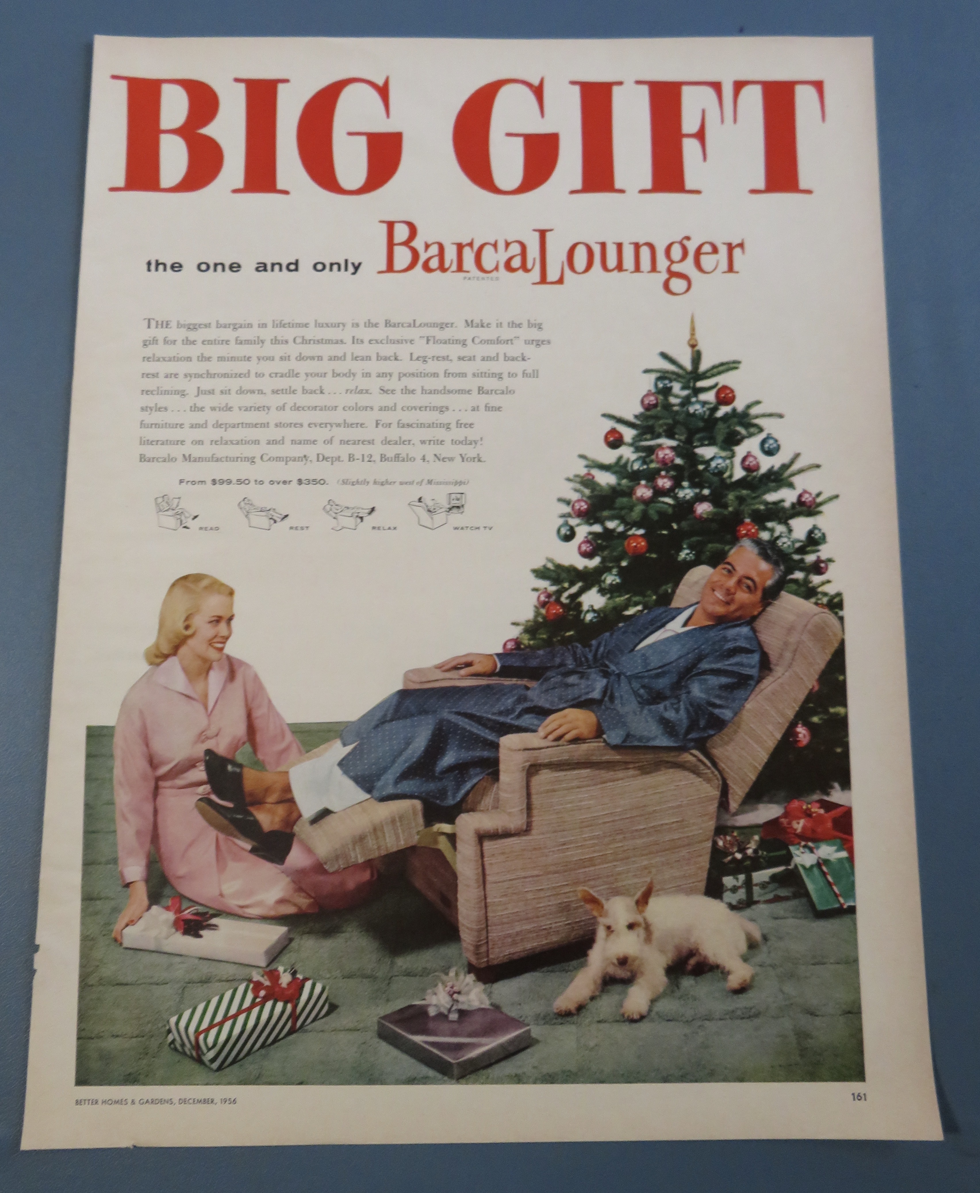 1956 BarcaLounger with Man Sitting In Chair