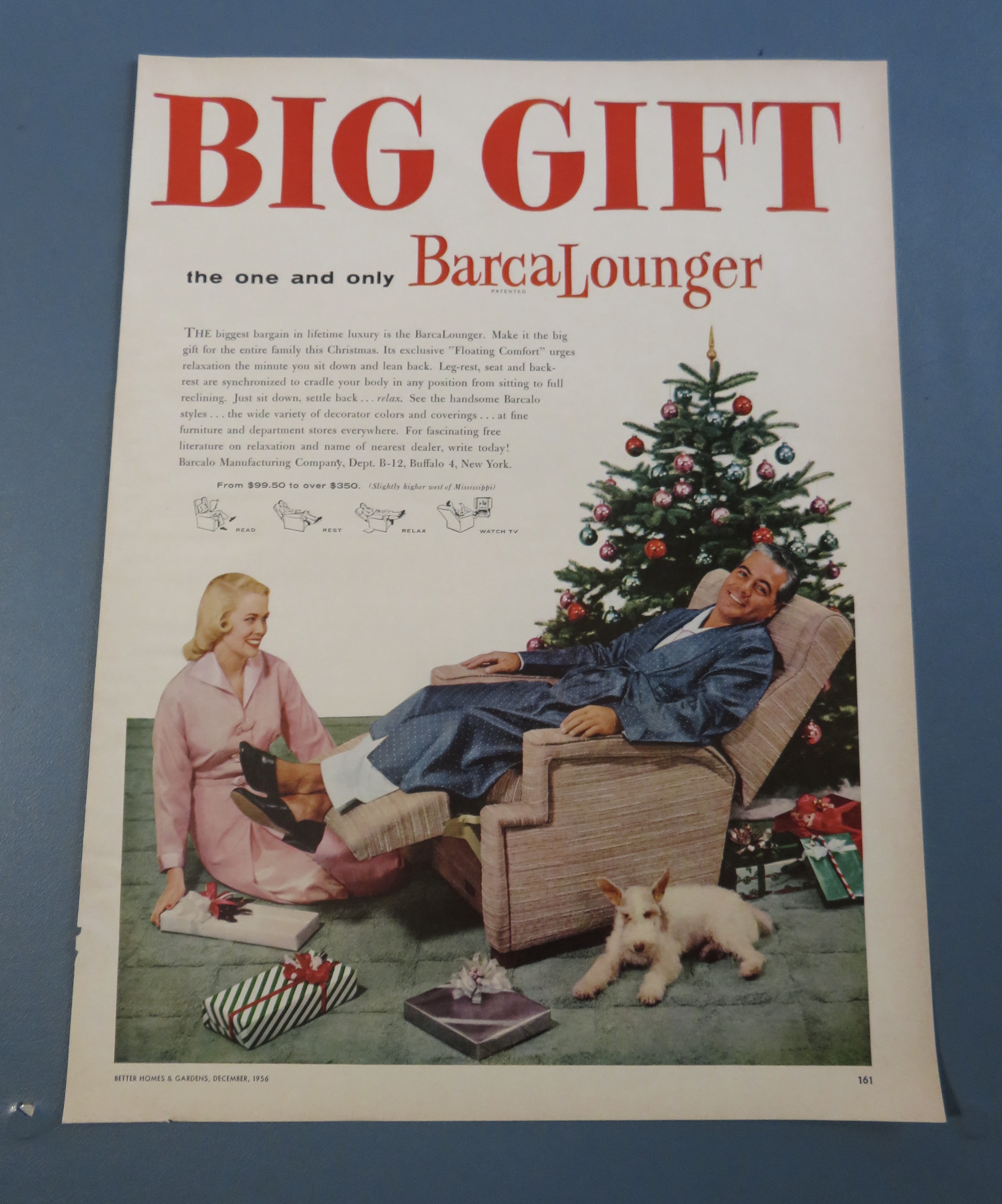 1956 BarcaLounger with Man Sitting In Chair