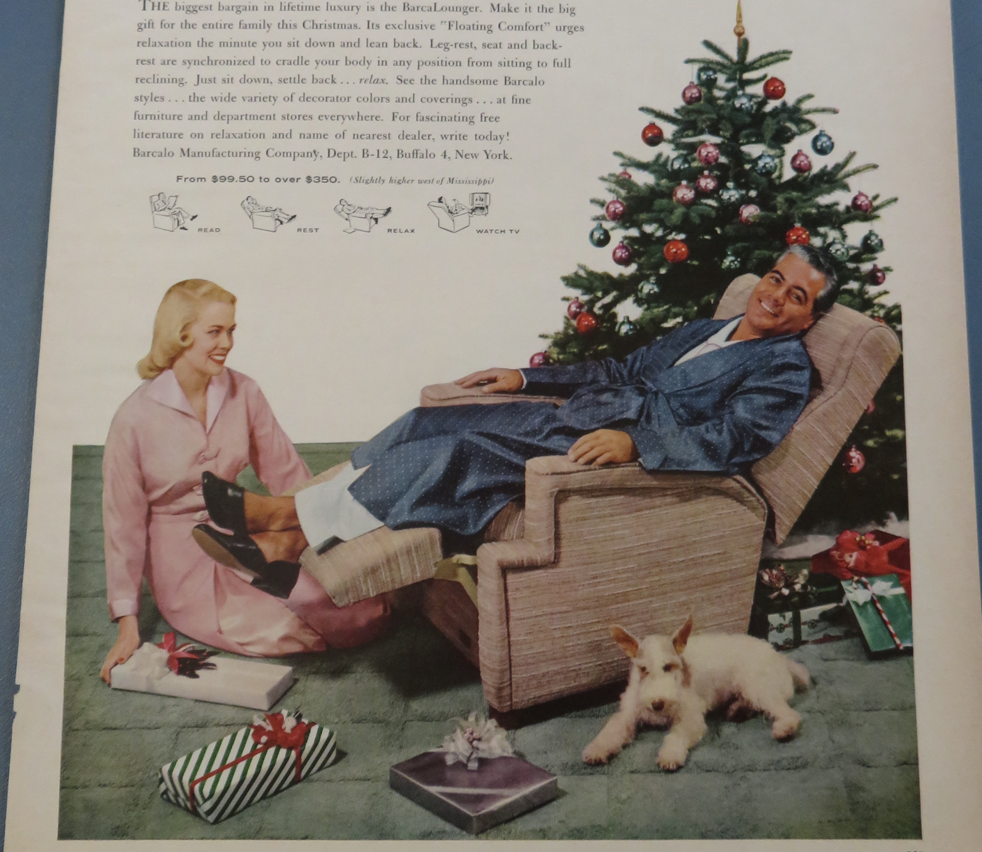 1956 BarcaLounger with Man Sitting In Chair