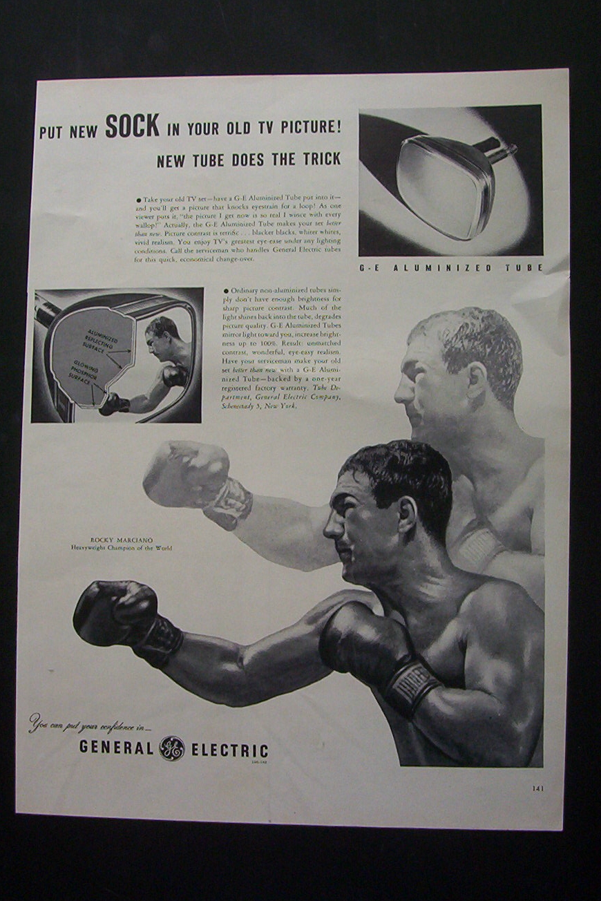 1953 G-E Aluminized Tube with Rocky Marciano