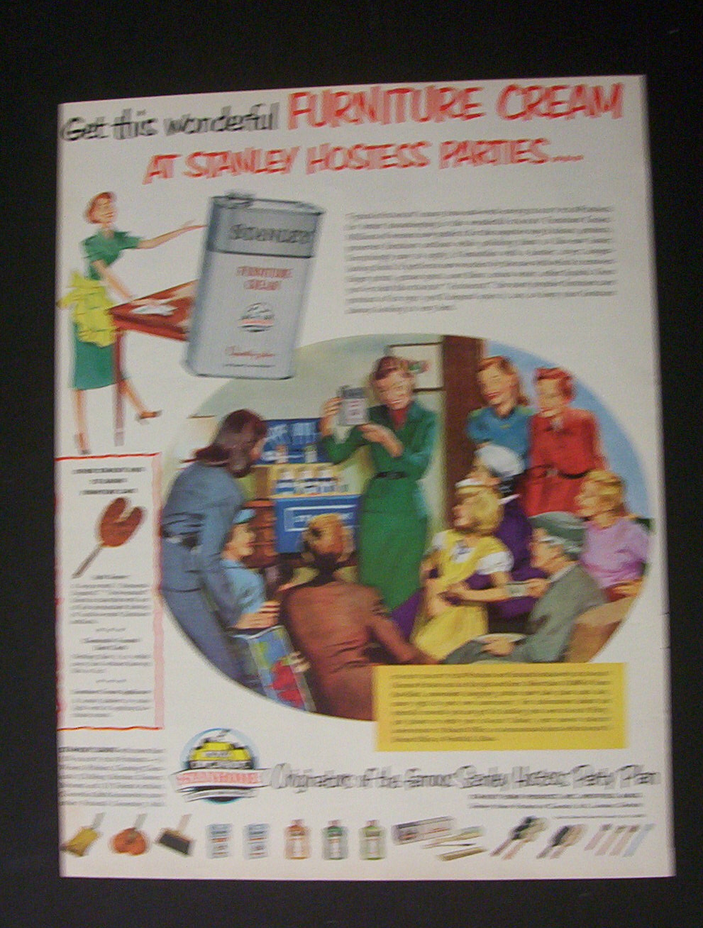 1952 Stanhome Products with a Woman & Furniture Cream