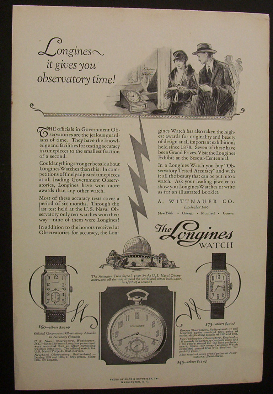 1926  Longines  Watches