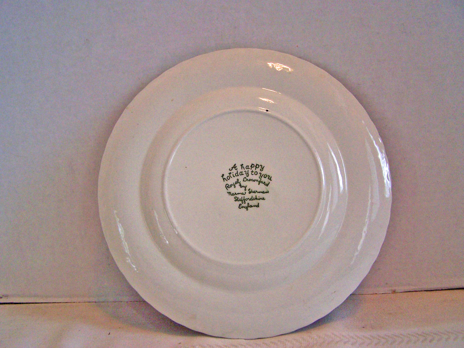 1980 Merry Christmas Plate, Staffordshire, England