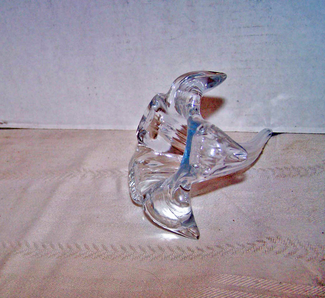 Glass Epergne Horn, Made in Taiwan, R.O.C.
