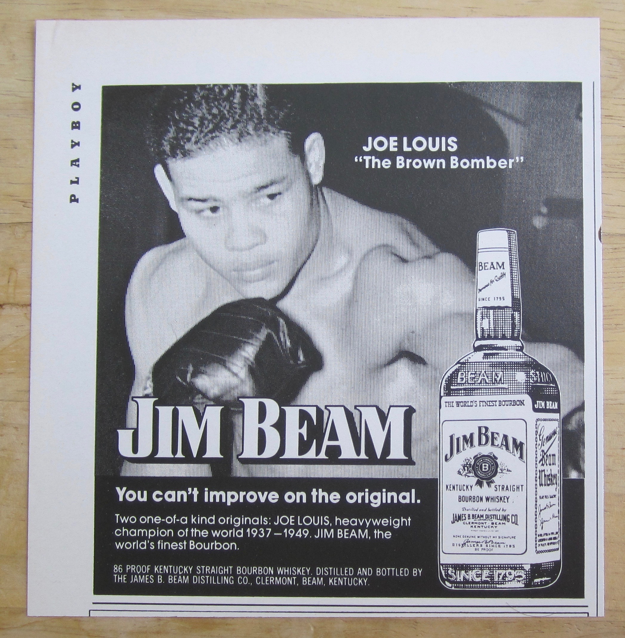 1974 Jim Beam Whiskey with Boxer Joe Louis