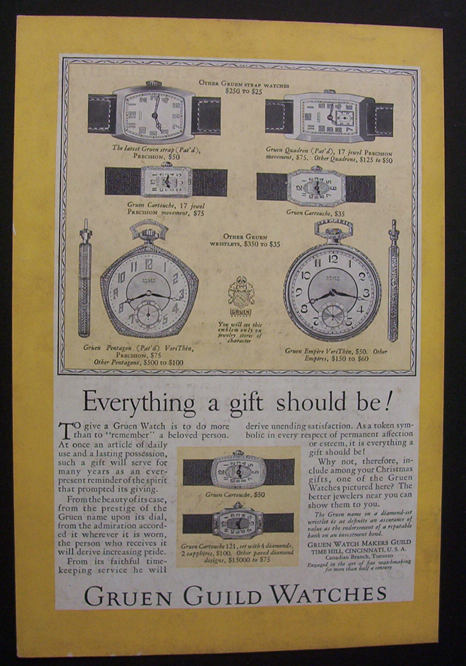 1926  Gruen  Watches