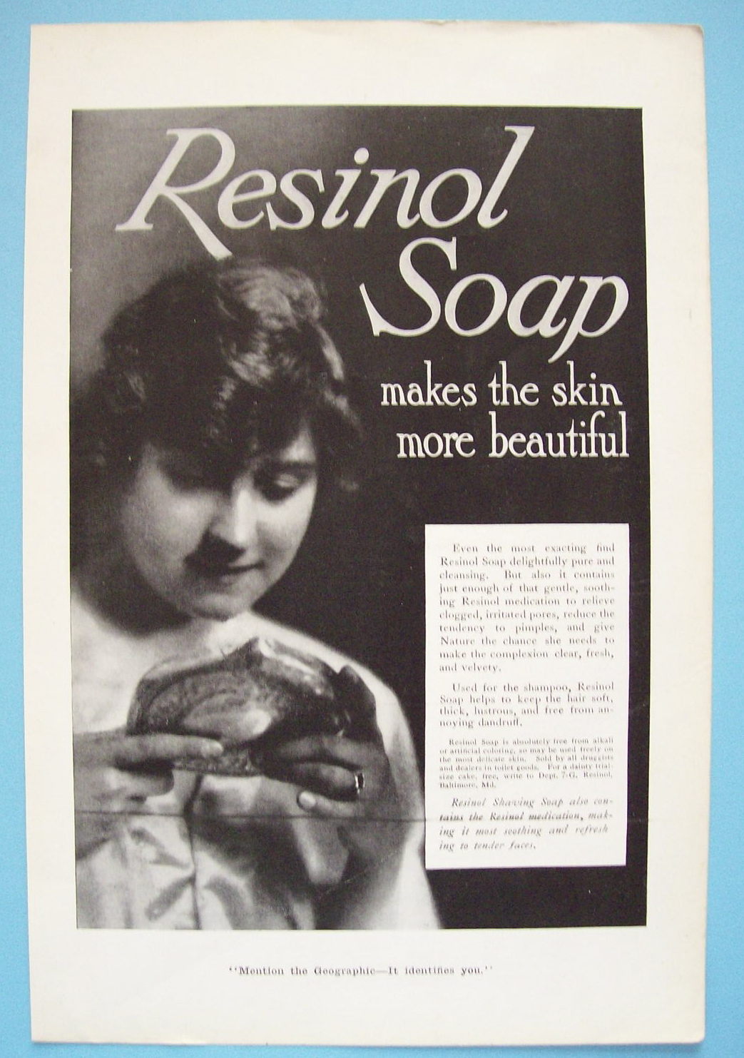 Vintage Ad: 1916 Resinol Soap