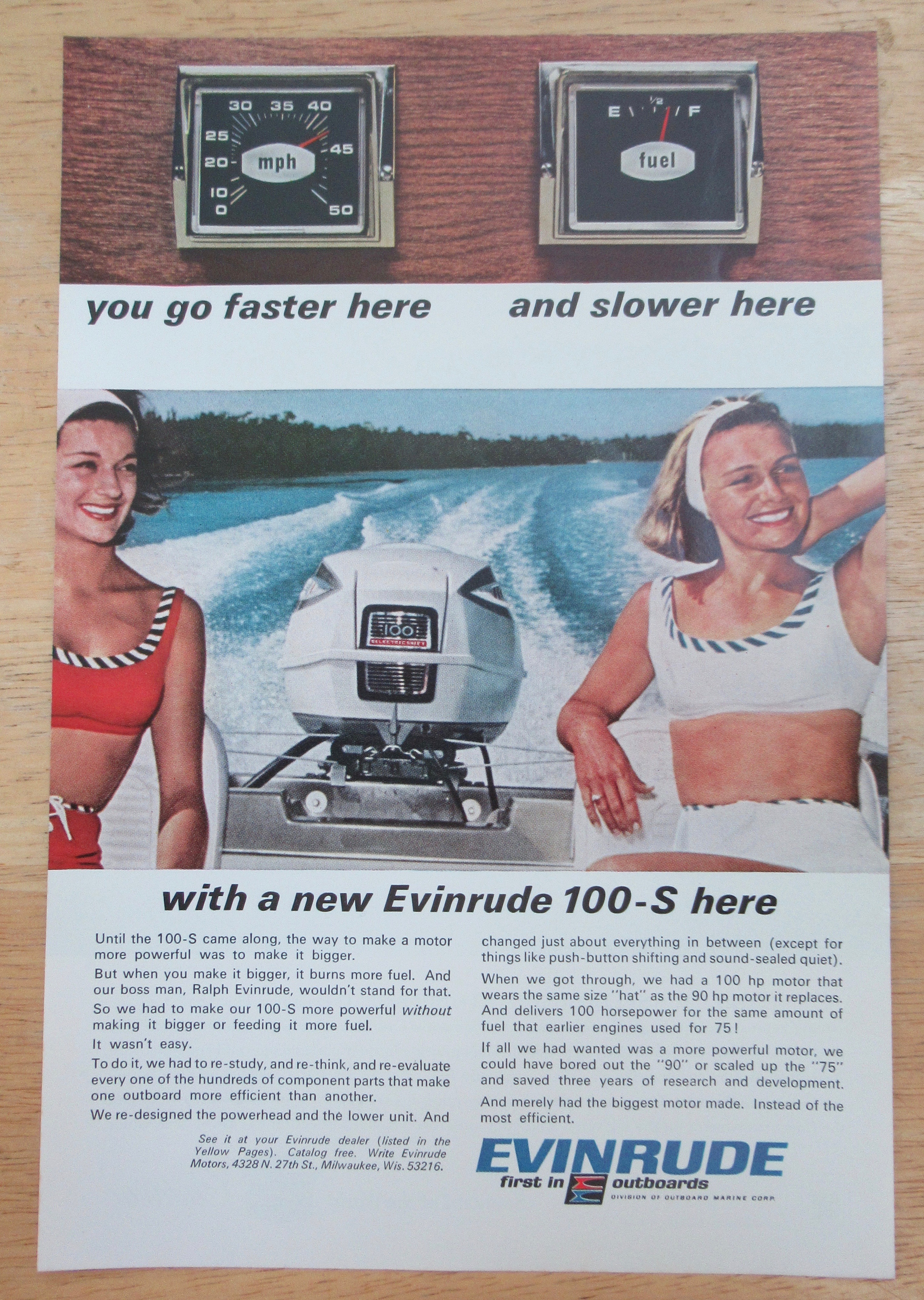 1966 Evinrude Outboards with Women On A Boat