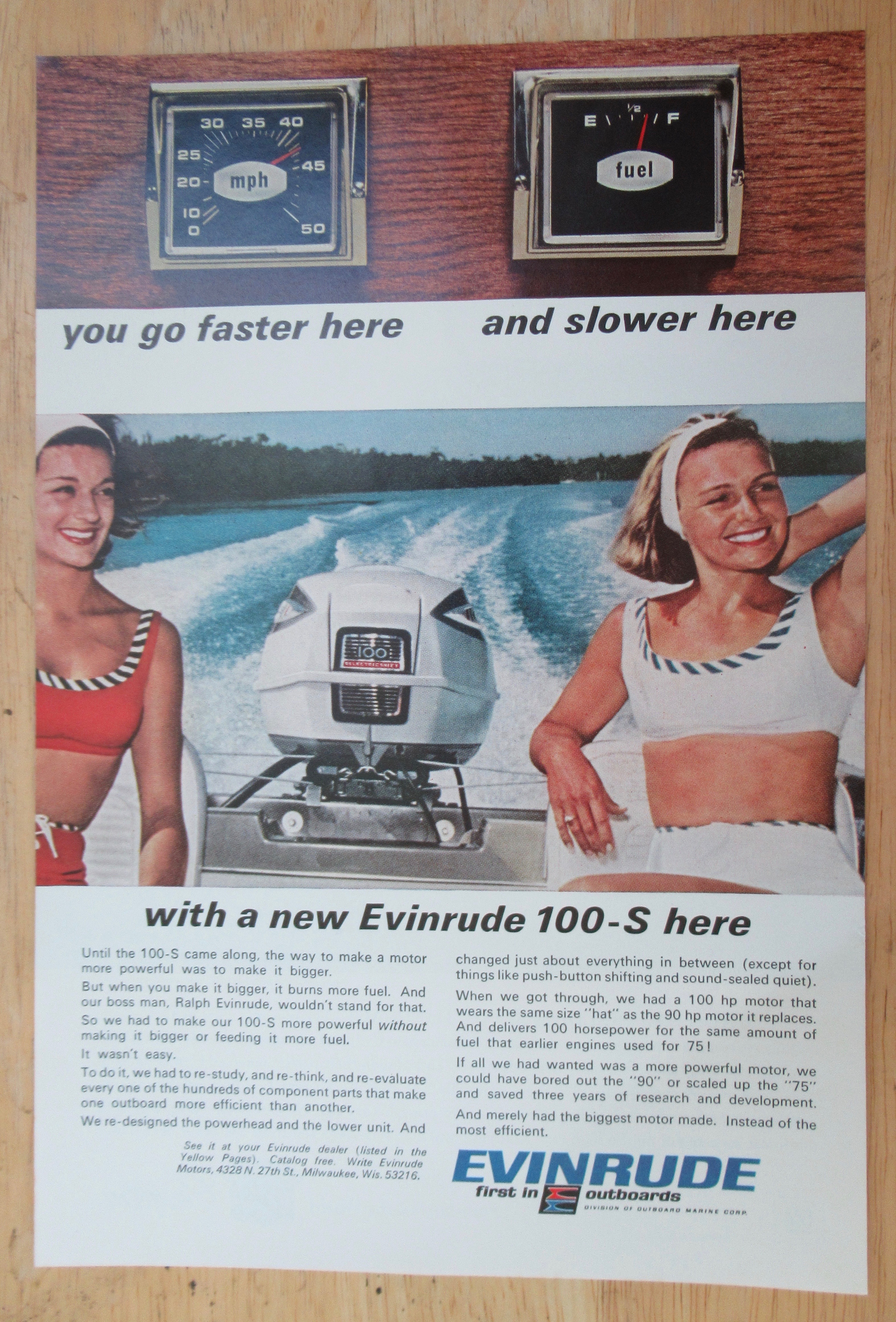 1966 Evinrude Outboards with Women On A Boat