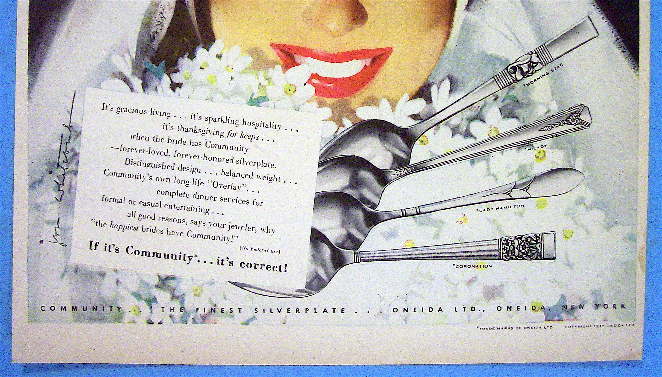 1948 Community Silverplate with Lovely Bride
