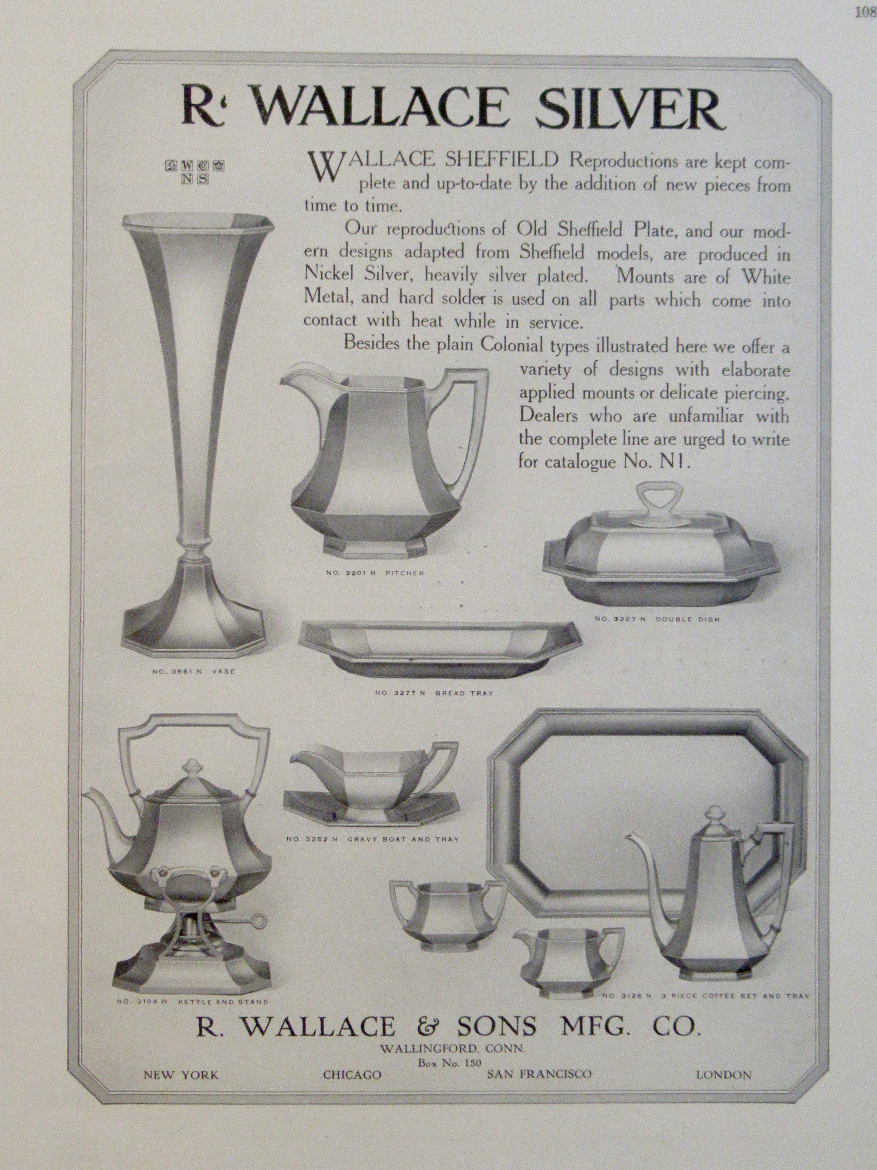 1913 R Wallace & Sons with Wallace Sheffield