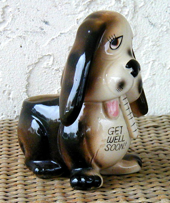 Ailing Hound Planter