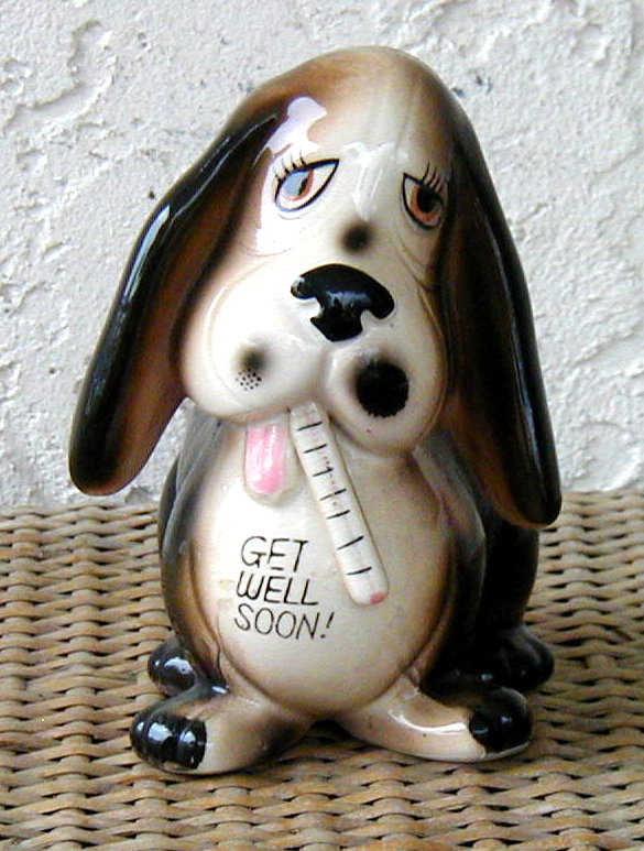 Ailing Hound Planter