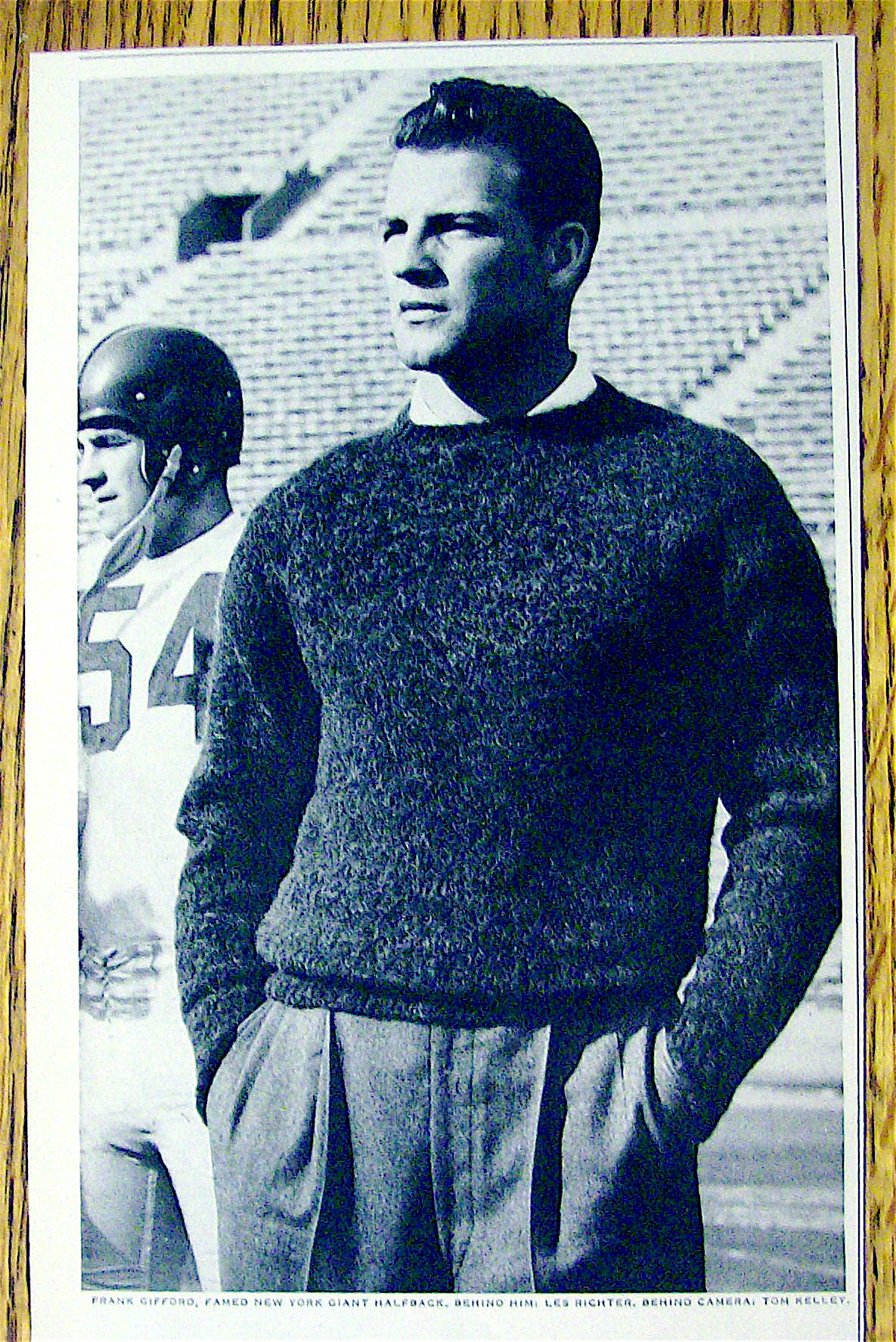 1958 Jantzen w/ New York's Giant Halfback Frank Gifford