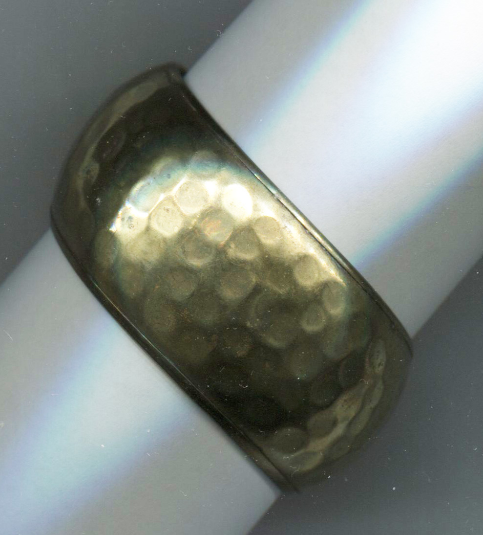 Wide Dimpled Metal Cuff Bracelet