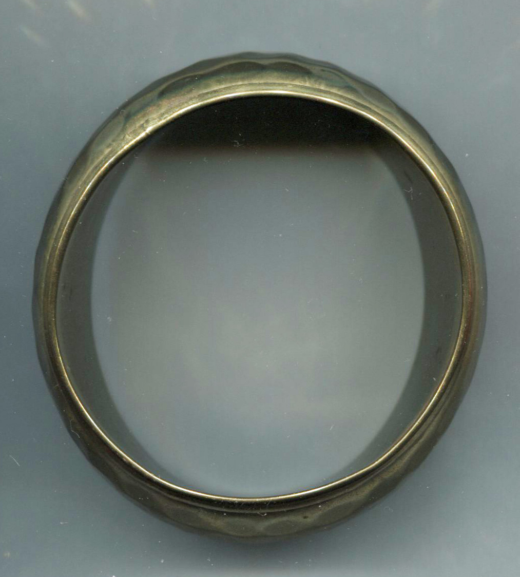 Wide Dimpled Metal Cuff Bracelet
