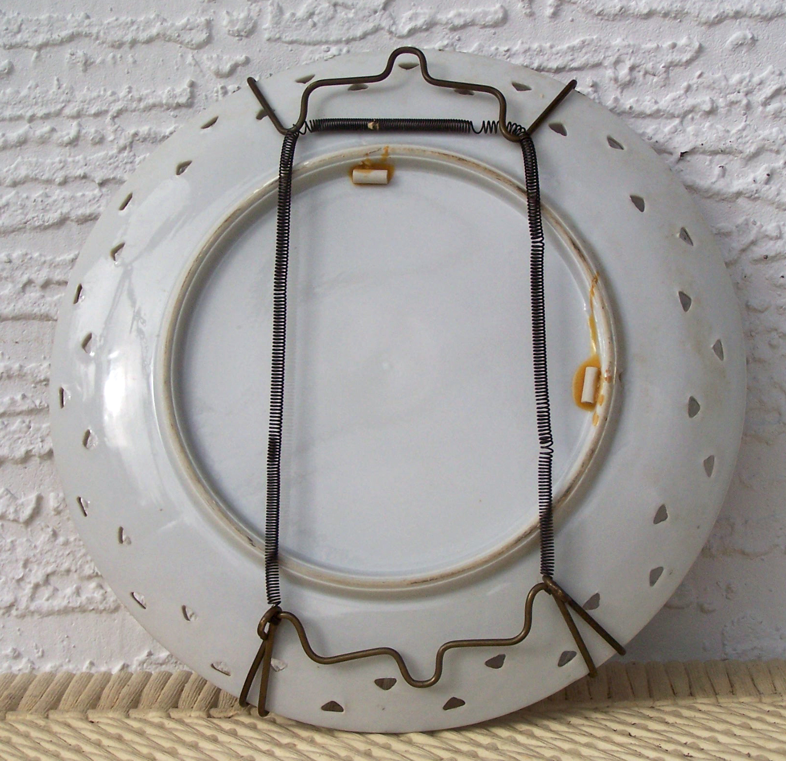 Artist Signed Flowers Hanging Plate