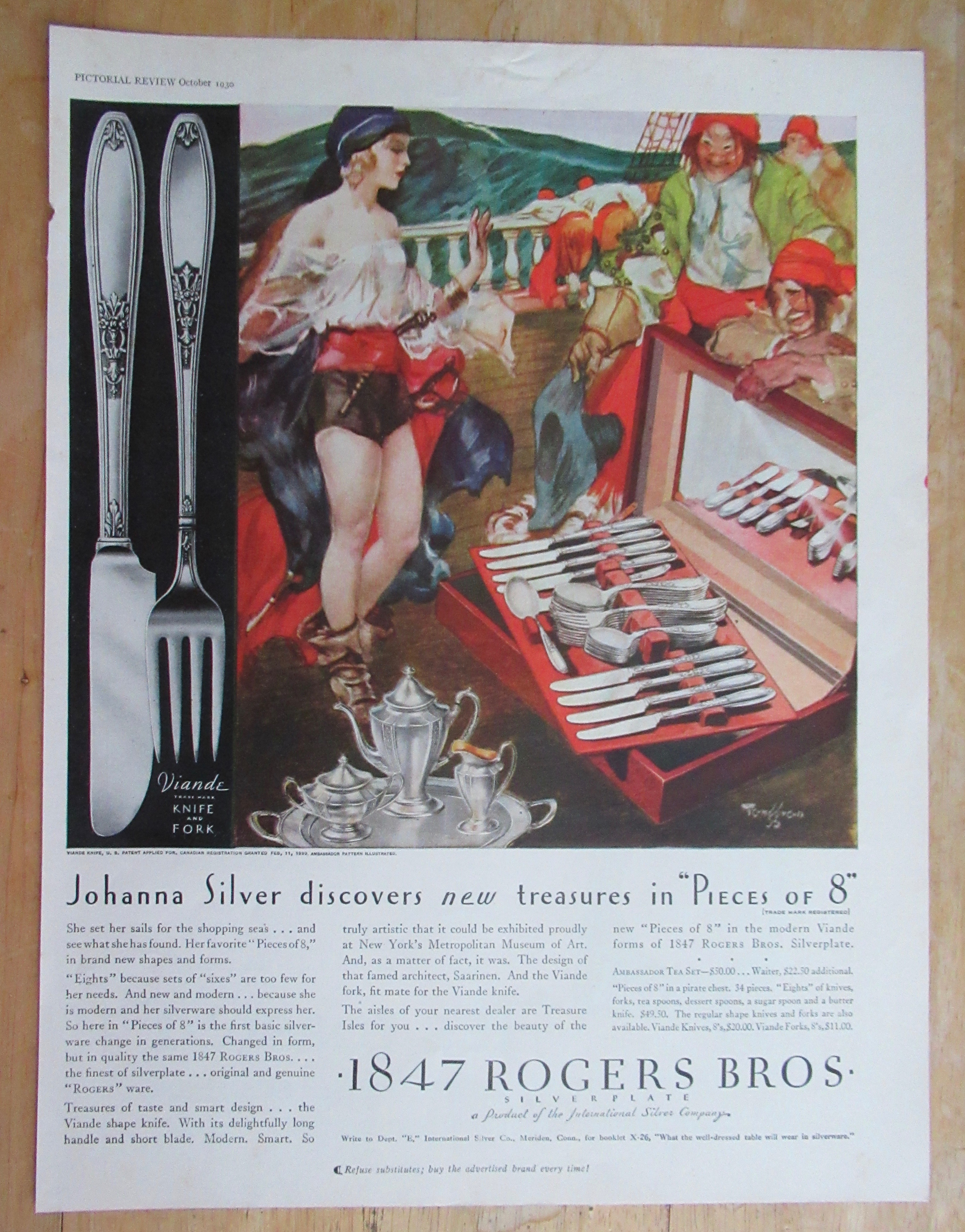 1930 1847 Rogers Bros Silverplate with Johanna Silver