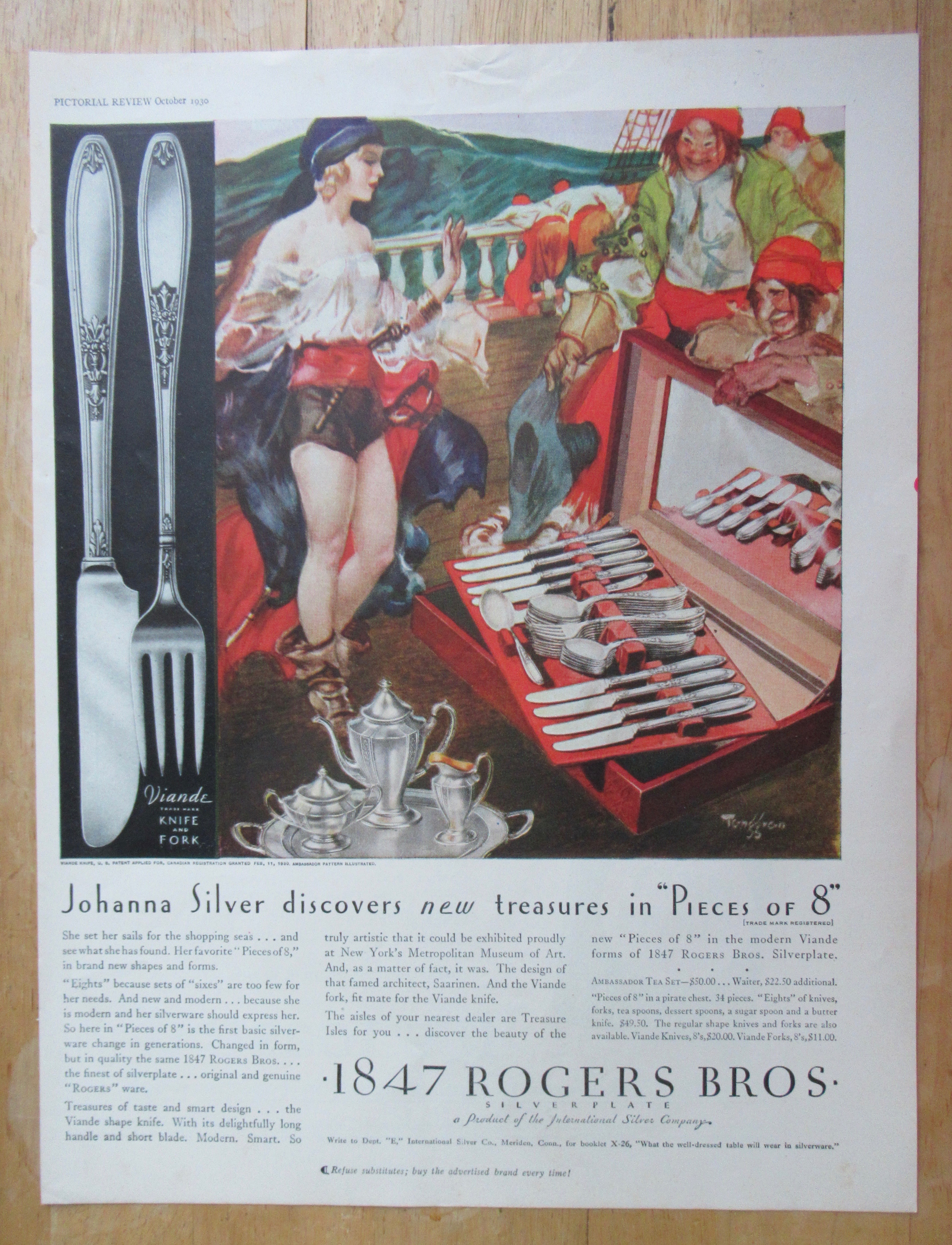 1930 1847 Rogers Bros Silverplate with Johanna Silver