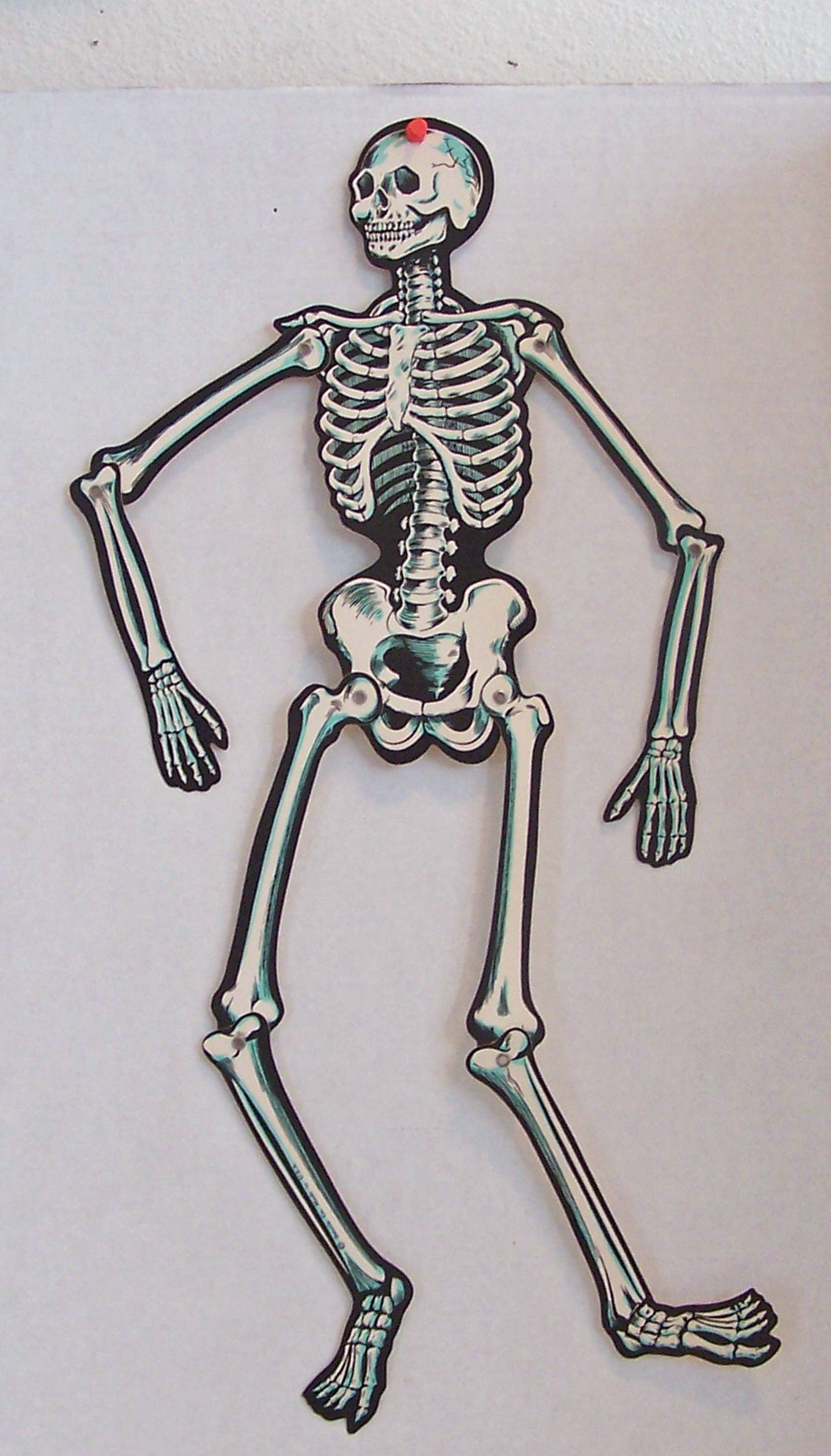 Jointed Skeleton Beistle Co. Halloween Die Cut