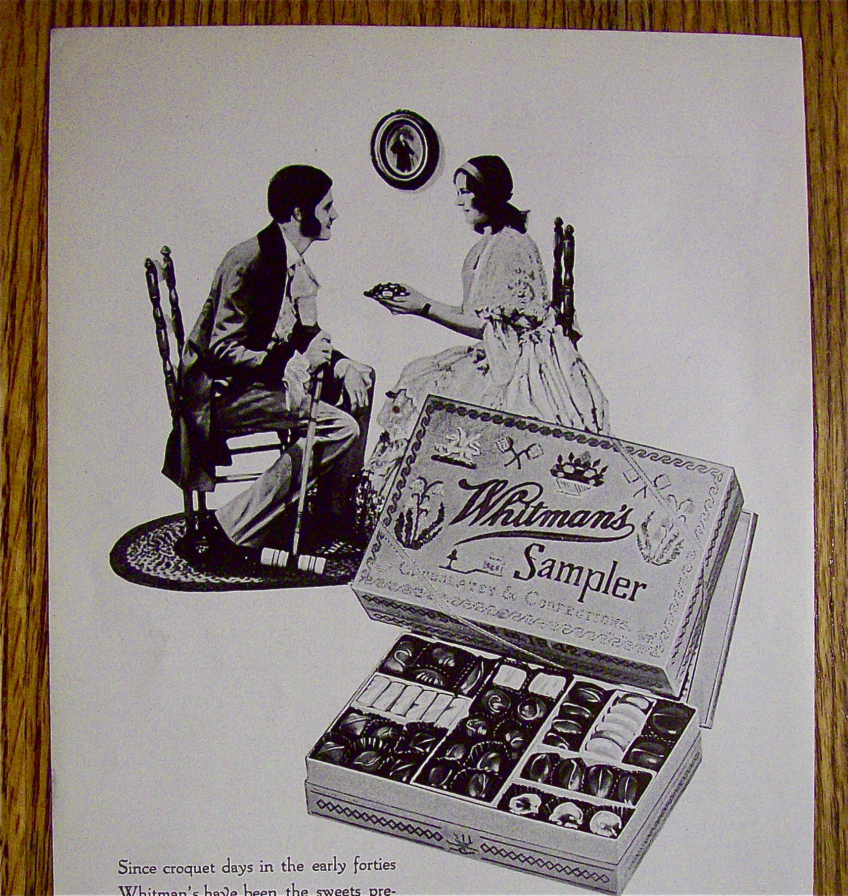 1929 Whitman's Candy Sampler with Man & Woman