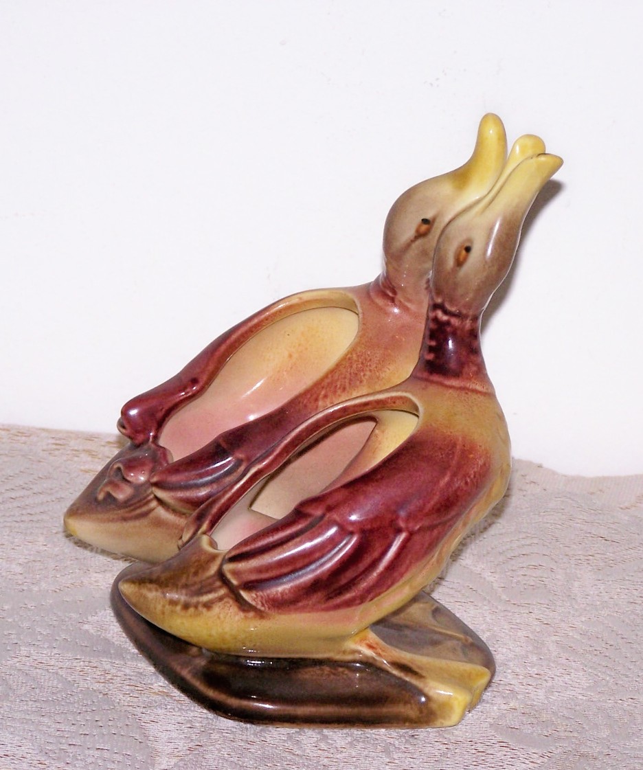 LARGE Pair Of DUCKS Planter, HULL