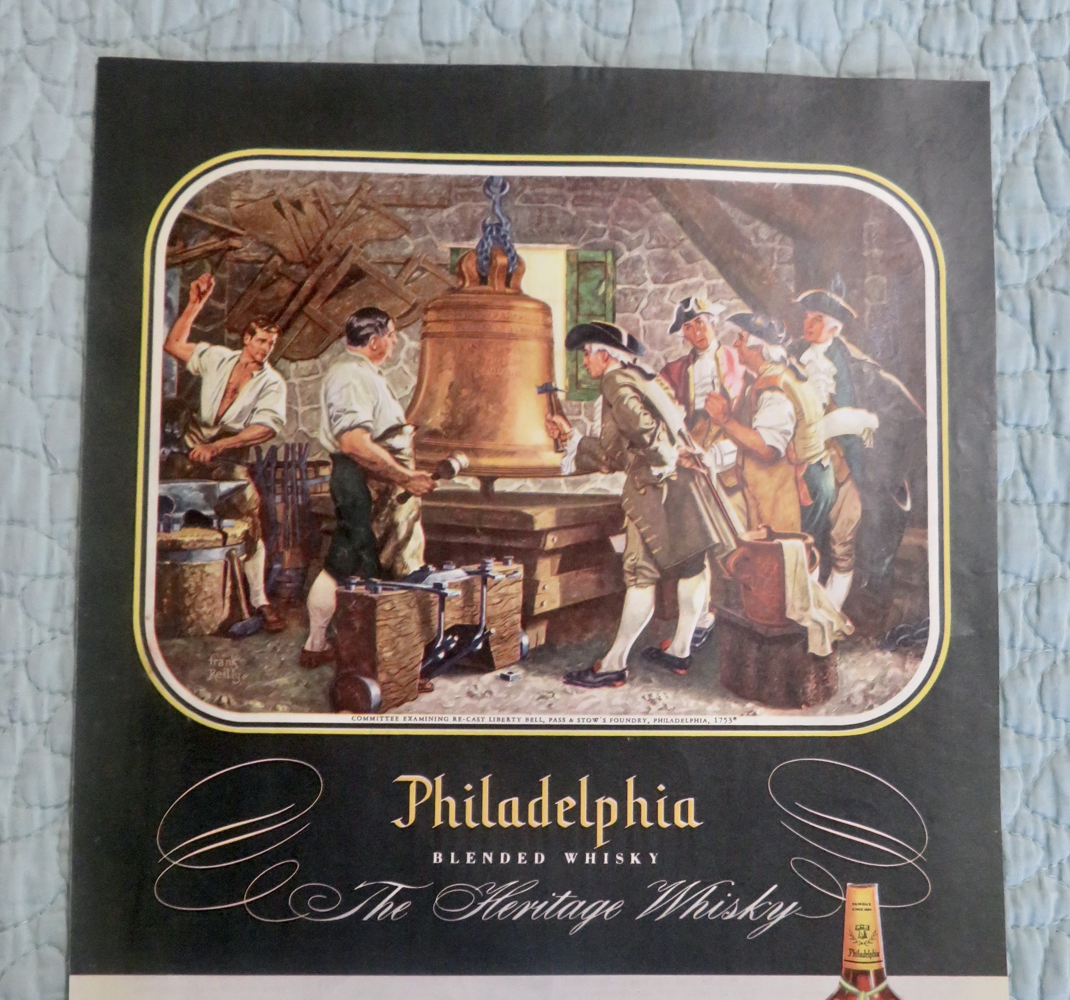 1947 Philadelphia Whiskey with Re Casting Liberty Bell