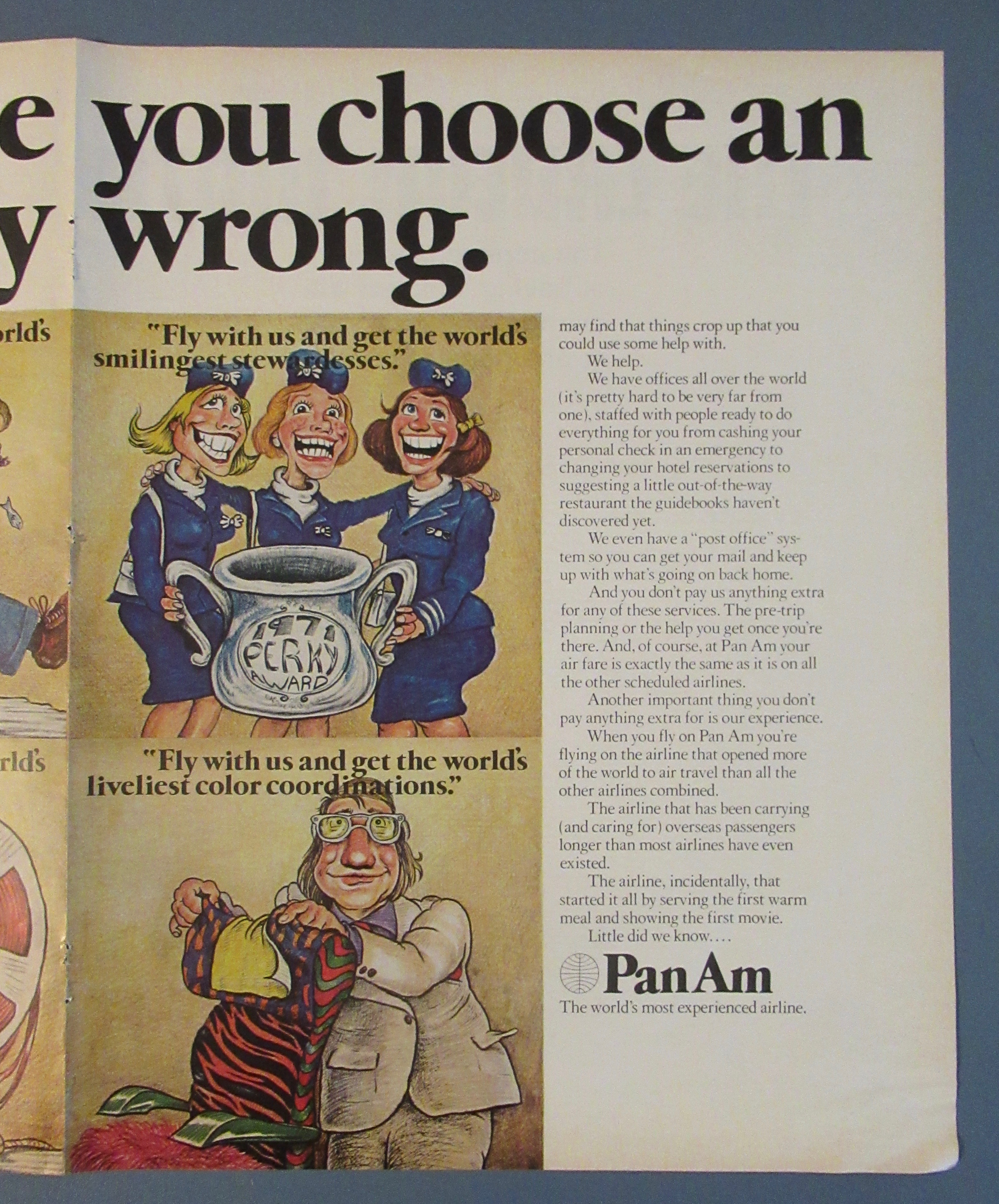 1972 Pan American Airlines w/ Choosing An Airline
