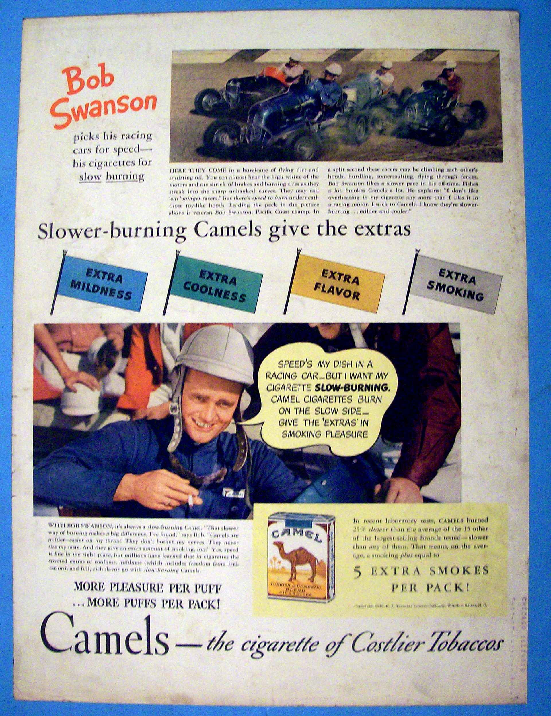 Vintage Ad: 1940 Camel Cigarettes with Bob Swanson
