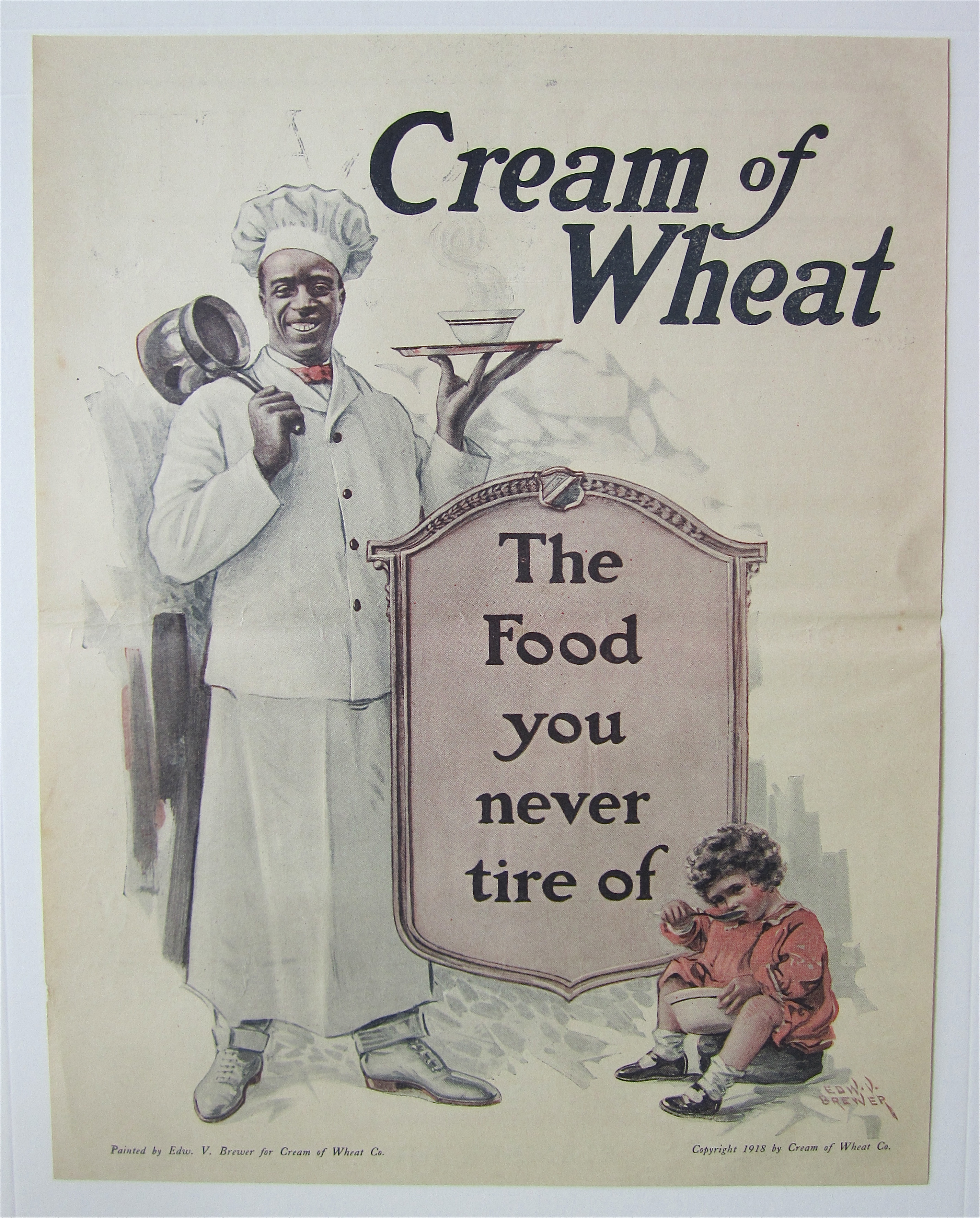 1918 Cream Of Wheat Cereal Ad with Little Child