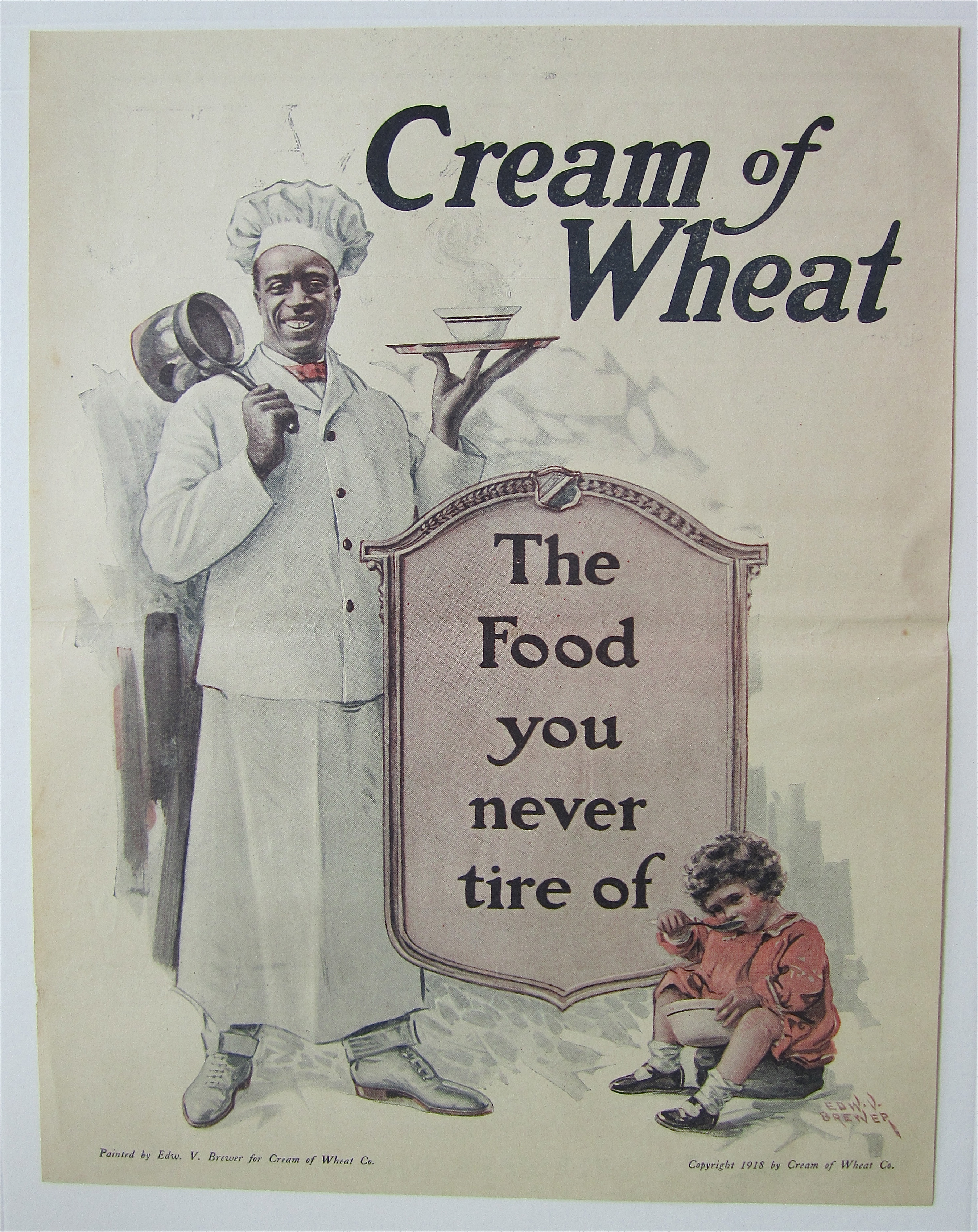 1918 Cream Of Wheat Cereal Ad with Little Child