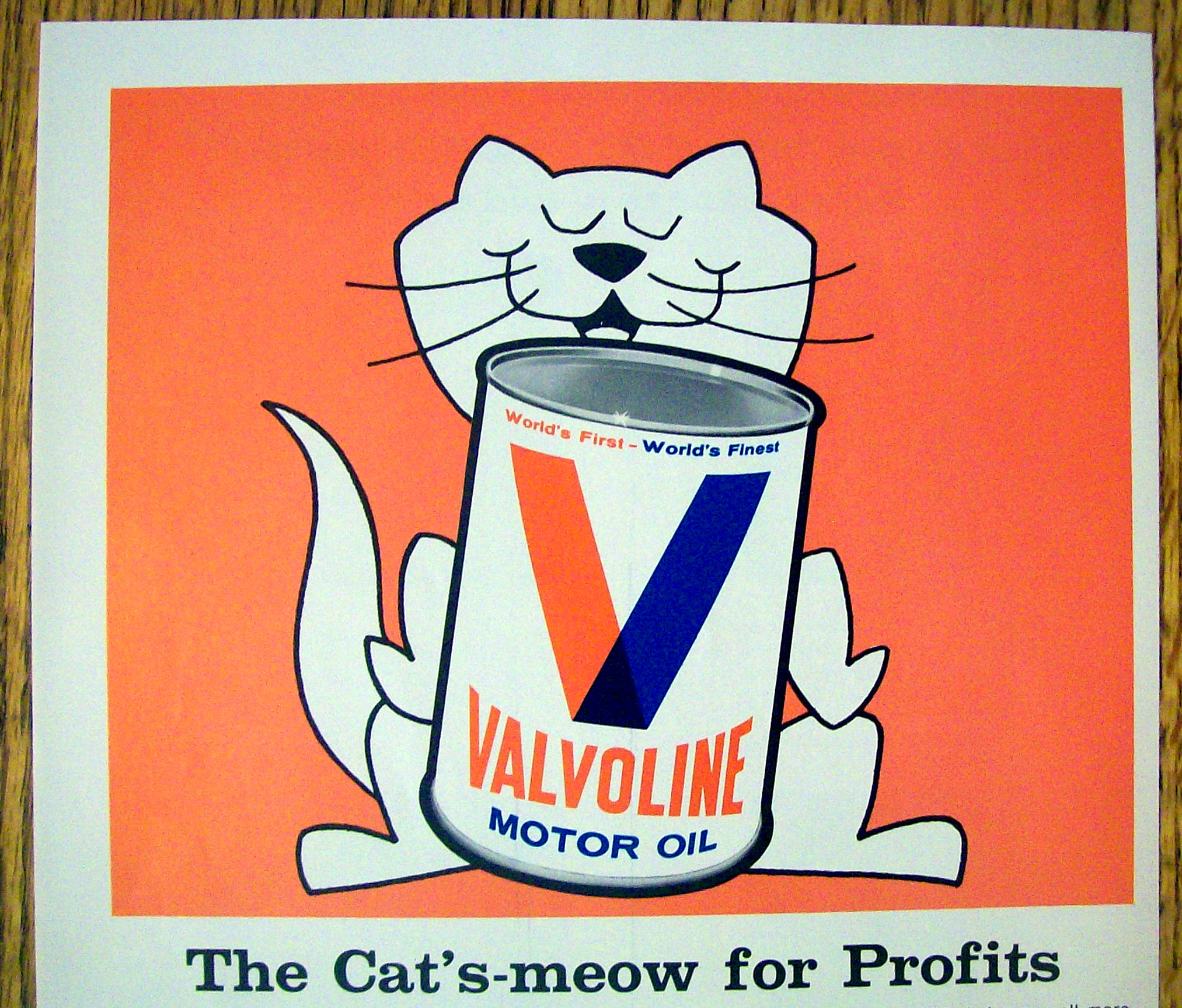1968 Valvoline Motor Oil with Cat's Meow