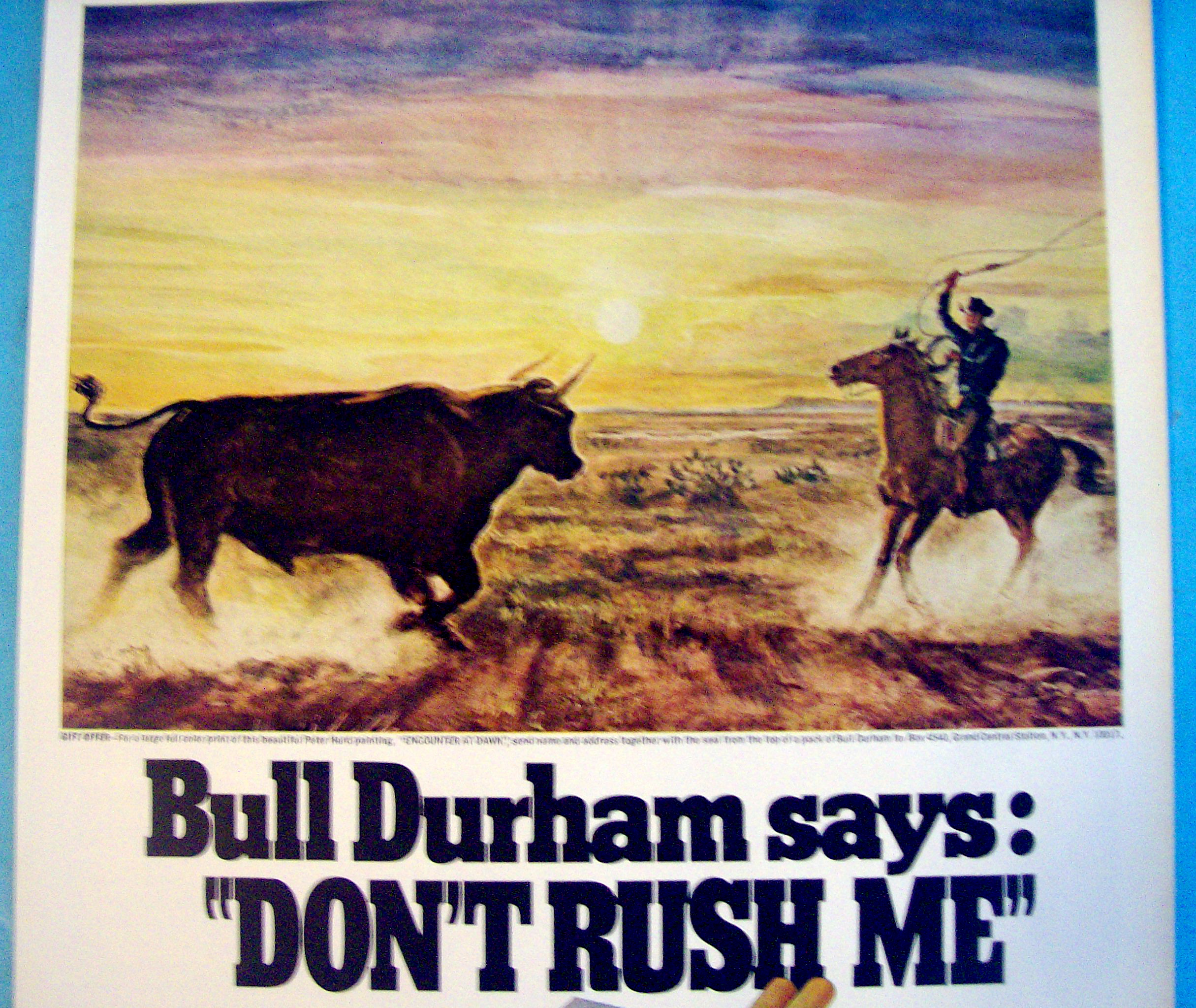 1968 Bull Durham Cigarettes with Encounter At Dawn